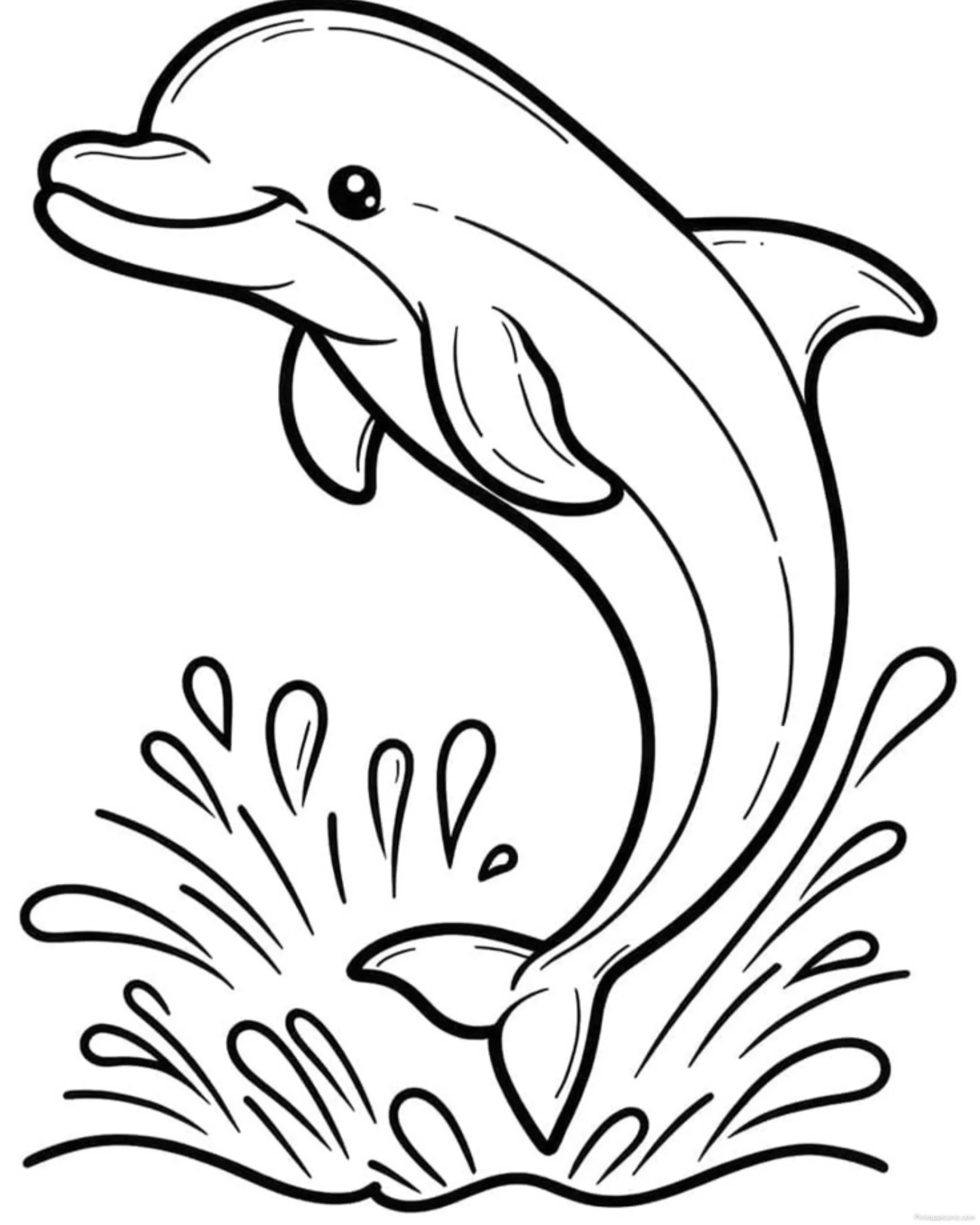 Jumping Cartoon Dolphin Drawing Ideas with Splashes Jumping Cartoon Dolphin Drawing Ideas with Splashes