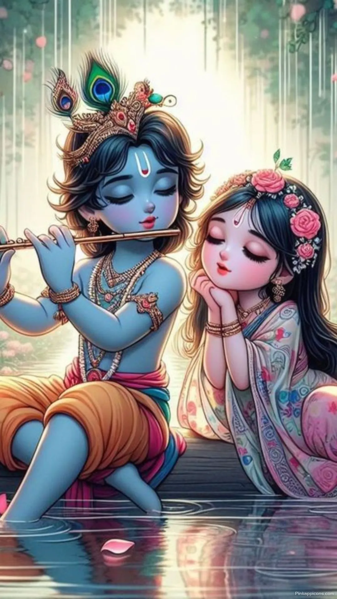 Krishnas Sweet Melody for Radha Cute Radha Krishna HD Wallpapers Krishna’s Sweet Melody for Radha Cute Radha Krishna HD Wallpapers.