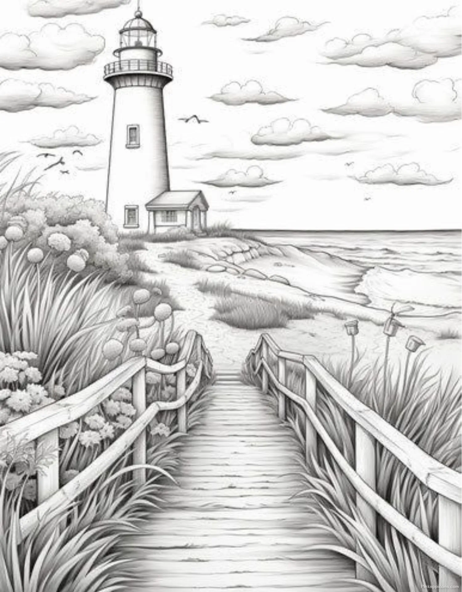 Landscape Drawing Ideas Coastal Scene with a Lighthouse Landscape Drawing Ideas Coastal Scene with a Lighthouse