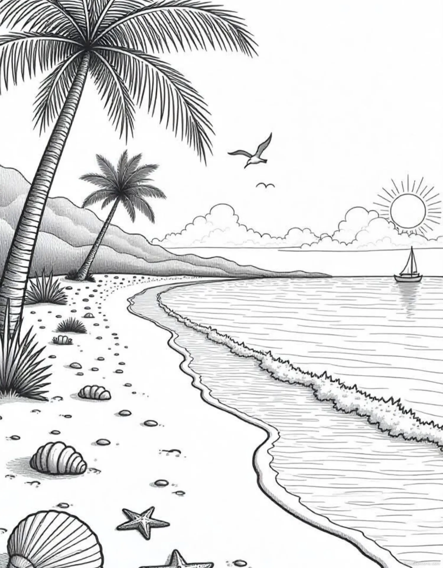 Landscape Drawing Ideas Palm Trees on a Sandy Shore Landscape Drawing Ideas Palm Trees on a Sandy Shore