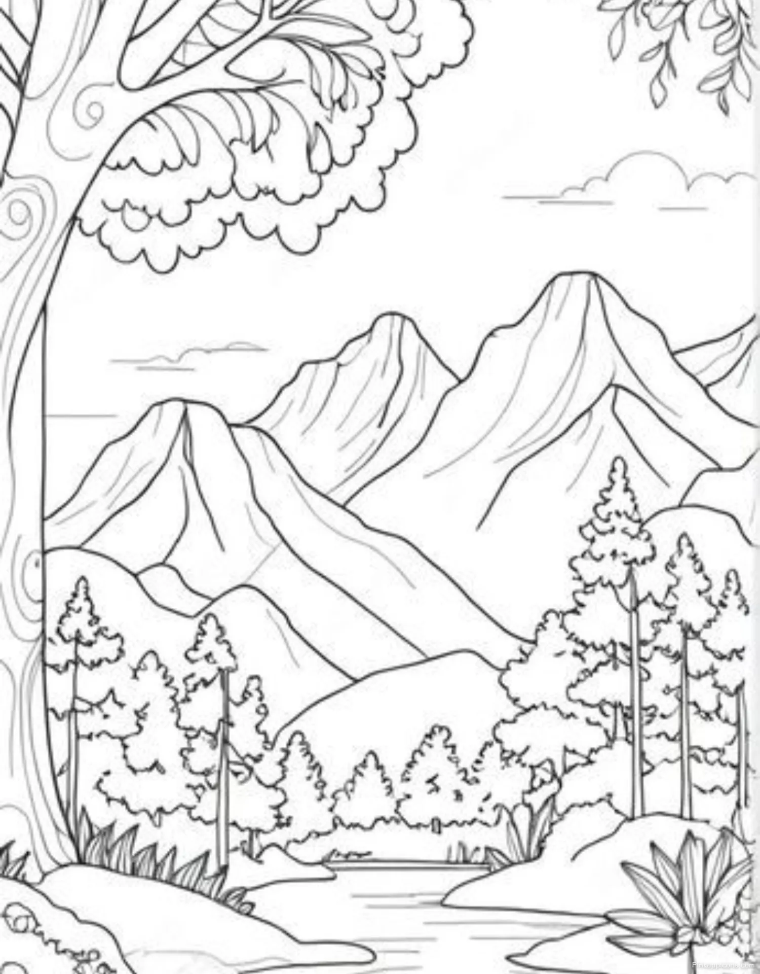 Landscape Drawing Ideas Village Pond with Children Swimming Landscape Drawing Ideas Village Pond with Children Swimming