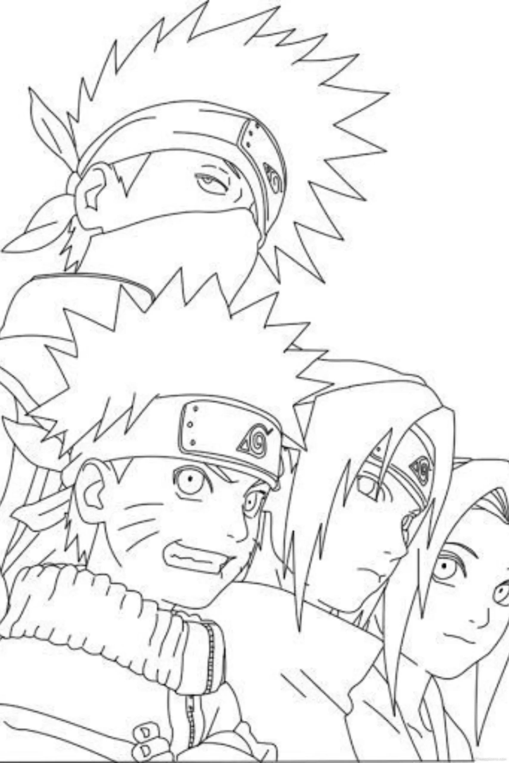 Legendary Team 7 A Classic Naruto Sasuke Sakura and Kakashi Anime Drawing scaled Legendary Team 7 A Classic Naruto, Sasuke, Sakura, and Kakashi Anime Drawing.