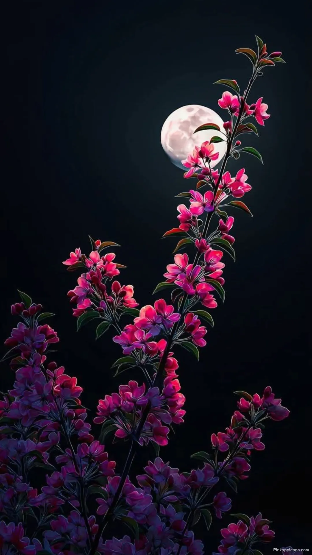 Luminous Flowers Against a Dark Night Sky Wallpaper The perfect beautiful cute wallpaper phone Luminous Flowers Against a Dark Night Sky Wallpaper The perfect beautiful cute wallpaper phone.