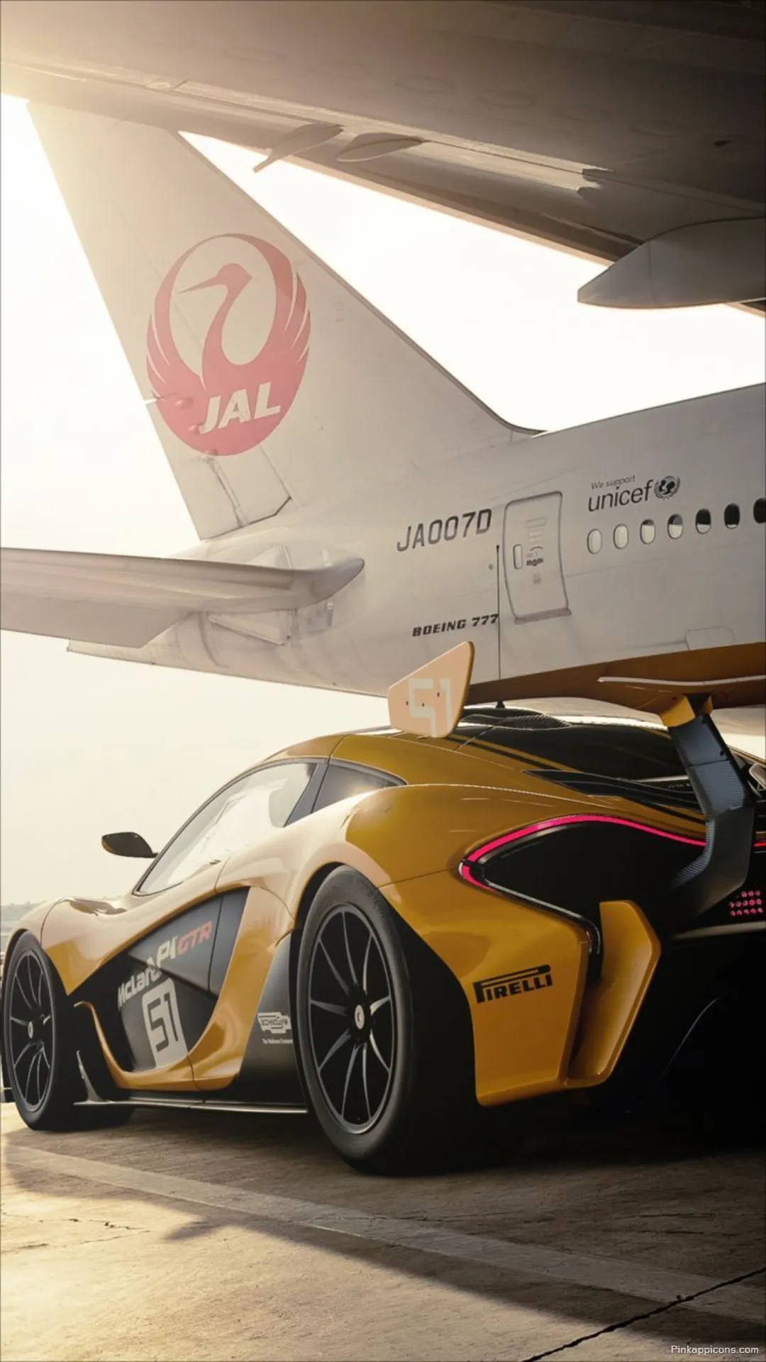 Luxurious McLaren Wallpaper and JAL Airplane High Performance Supercar at Airport for Mobile Luxurious McLaren Wallpaper and JAL Airplane – High-Performance Supercar at Airport for Mobile