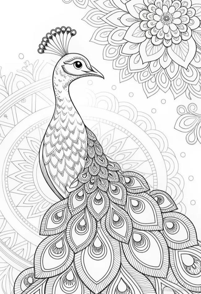 Majestic Peacock Drawing with Mandala Background An Inspiring DRAWING IDEAS Majestic Peacock Drawing with Mandala Background An Inspiring DRAWING IDEAS