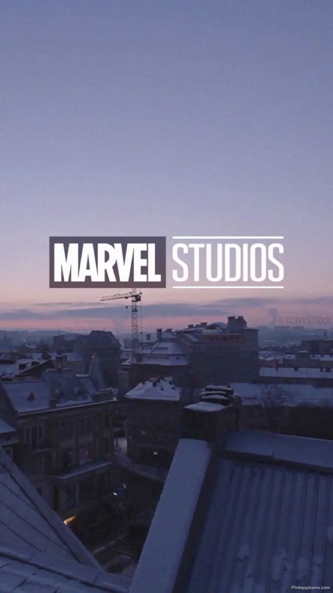 Marvel Studios Logo Winter Cityscape Phone Wallpaper Marvel Studios Logo Winter Cityscape Phone Wallpaper.