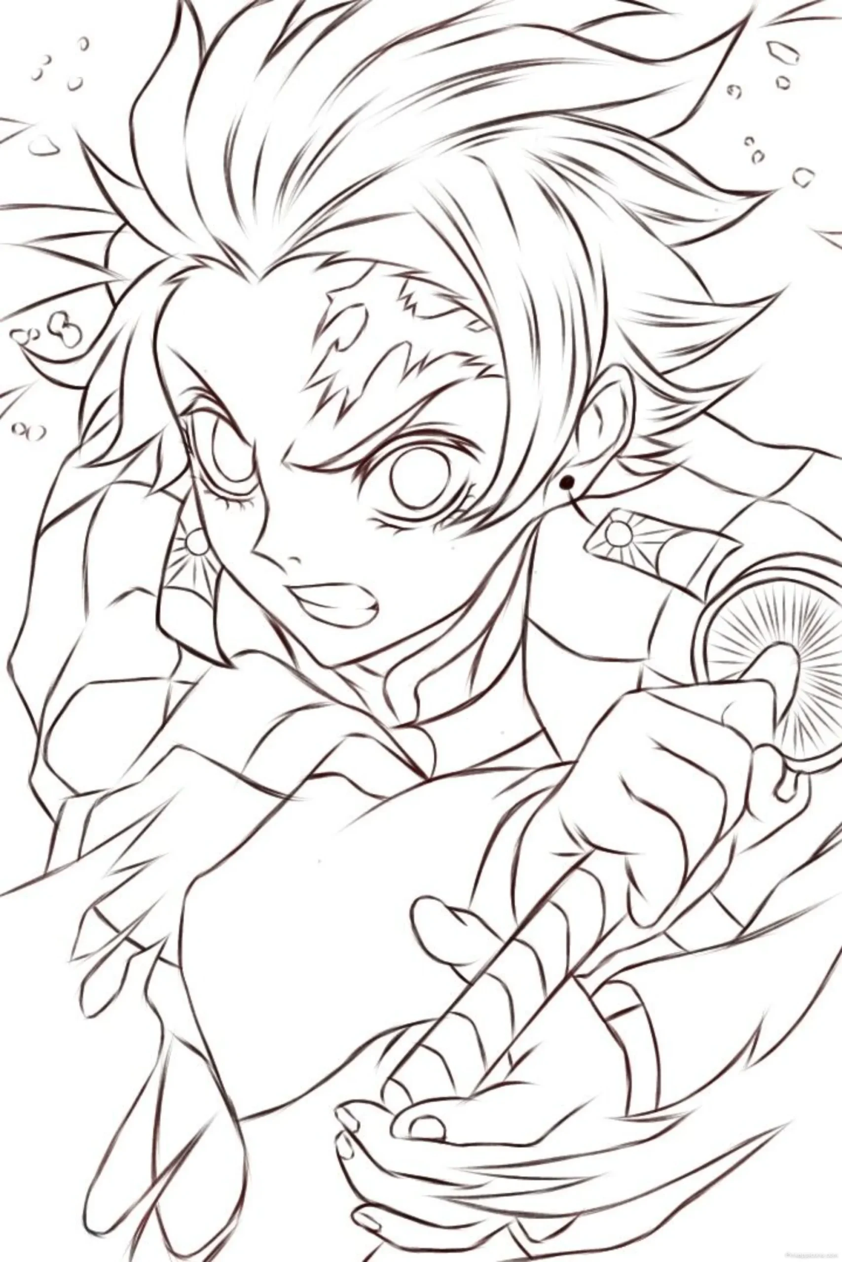 Master the Expression A Detailed Tanjiro Line Art for a Challenging Anime Drawing scaled Master the Expression A Detailed Tanjiro Line Art for a Challenging Anime Drawing.