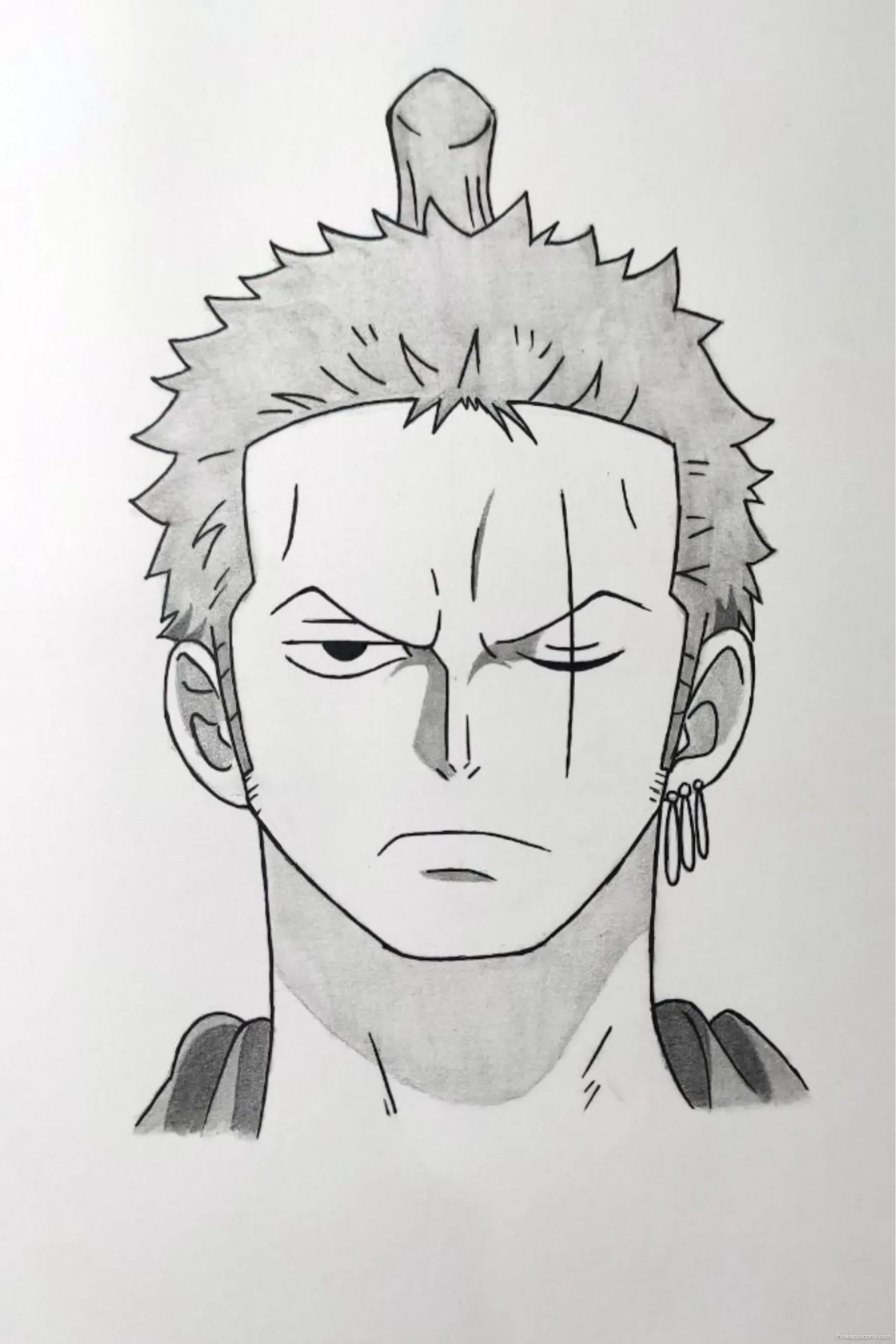 Master the Swordsmans Glare A Step by Step Zoro Wano Arc Anime Drawing scaled Master the Swordsman’s Glare A Step-by-Step Zoro Wano Arc Anime Drawing.