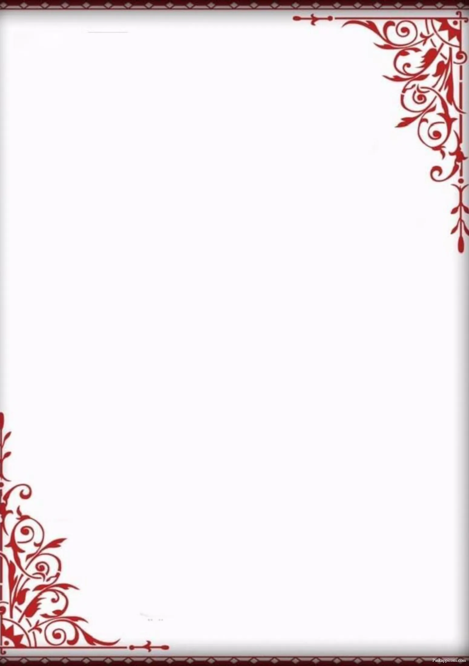 Modern Corner Style Border Design Ideas with Red Decorative Patterns Modern Corner Style Border Design Ideas with Red Decorative Patterns
