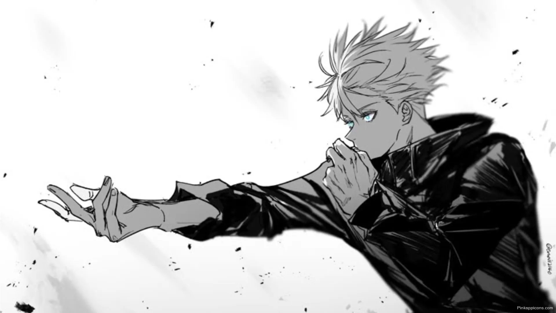 Monochrome Gojo Satoru Anime Wallpaper for Laptop Intense Blue Eyes Phone Background Monochrome Gojo Satoru Anime Wallpaper for Laptop – Intense Blue Eyes Phone Background