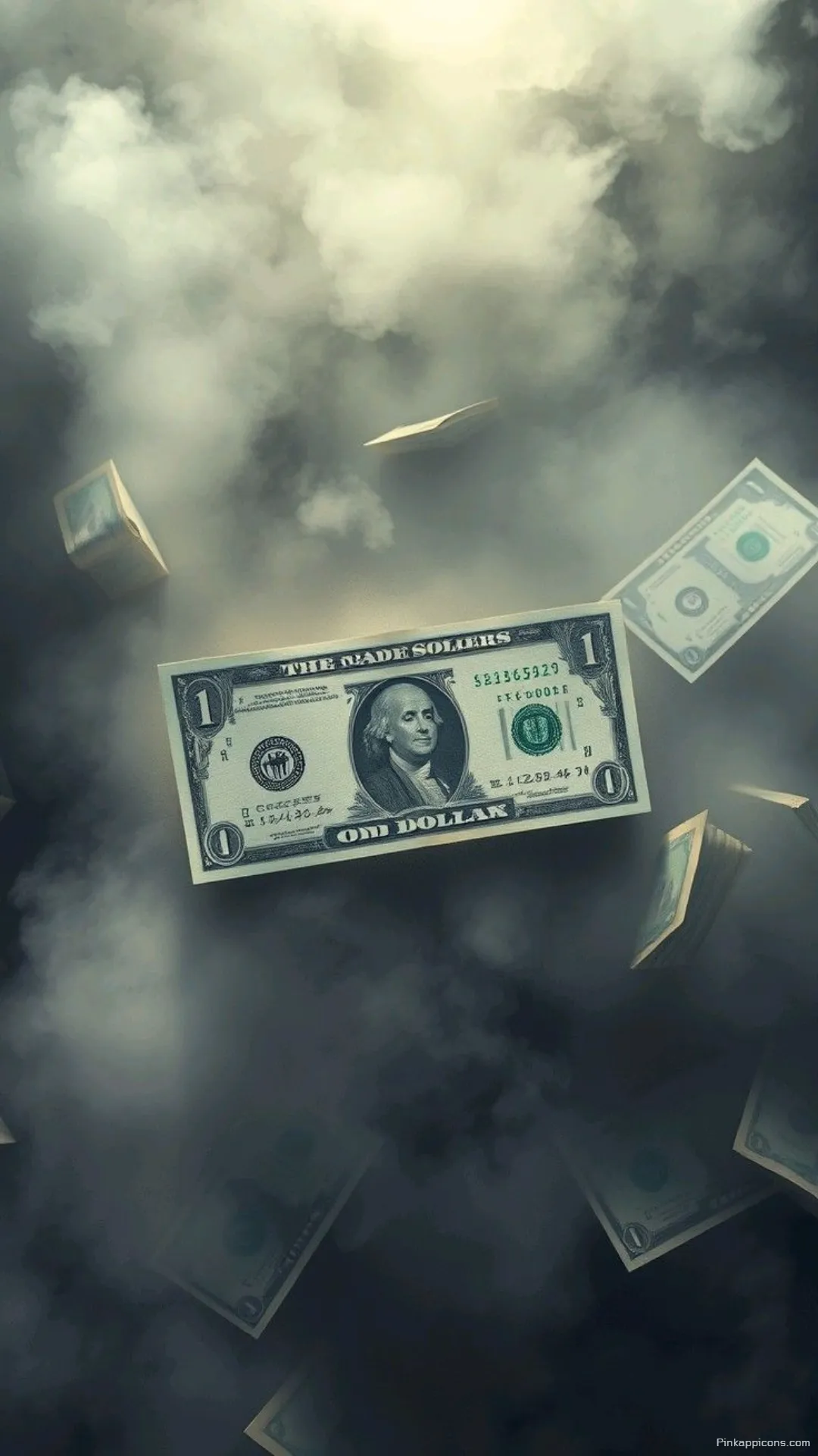 Moody Money Wallpaper for Phone Dollar Bill in the Clouds Moody Money Wallpaper for Phone Dollar Bill in the Clouds