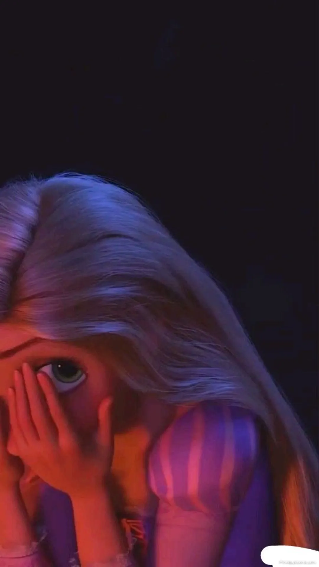 Moody and Aesthetic Princess Wallpaper of a Shy Rapunzel Hiding in the Shadows for Your Phone Moody and Aesthetic Princess Wallpaper of a Shy Rapunzel Hiding in the Shadows for Your Phone