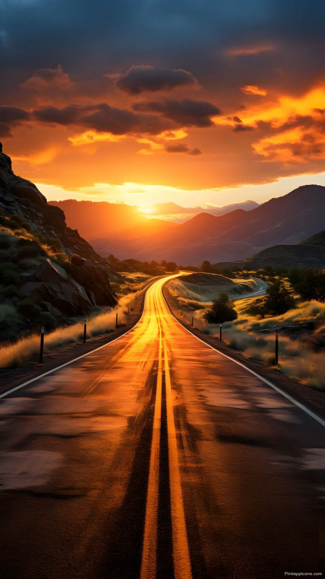 Mountain Valley Sunset Wallpaper for Phones Mountain Valley Sunset Wallpaper for Phones