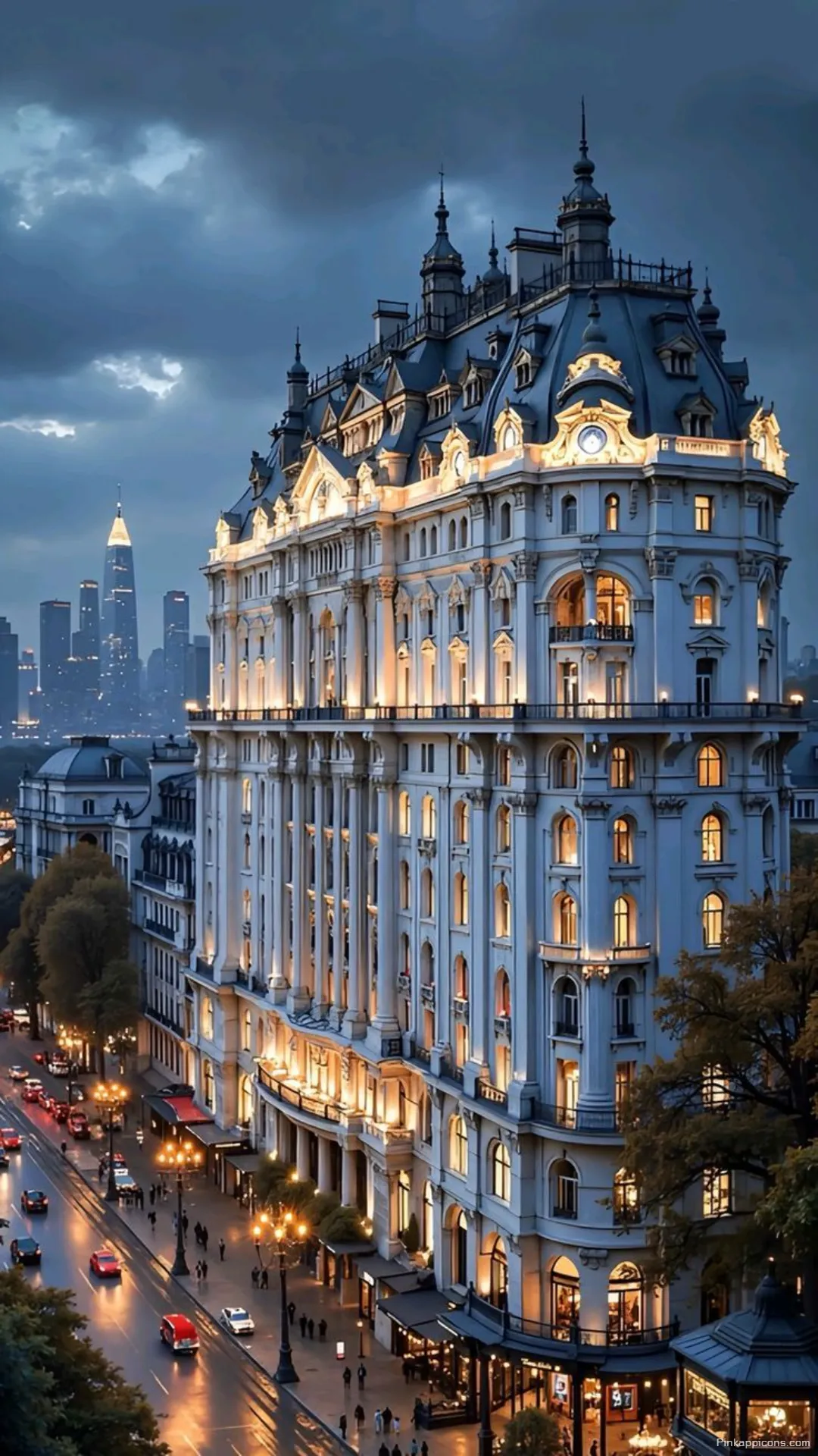 New York Wallpaper HD Stunning Historic Building with Glowing Windows at Night New York Wallpaper HD Stunning Historic Building with Glowing Windows at Night