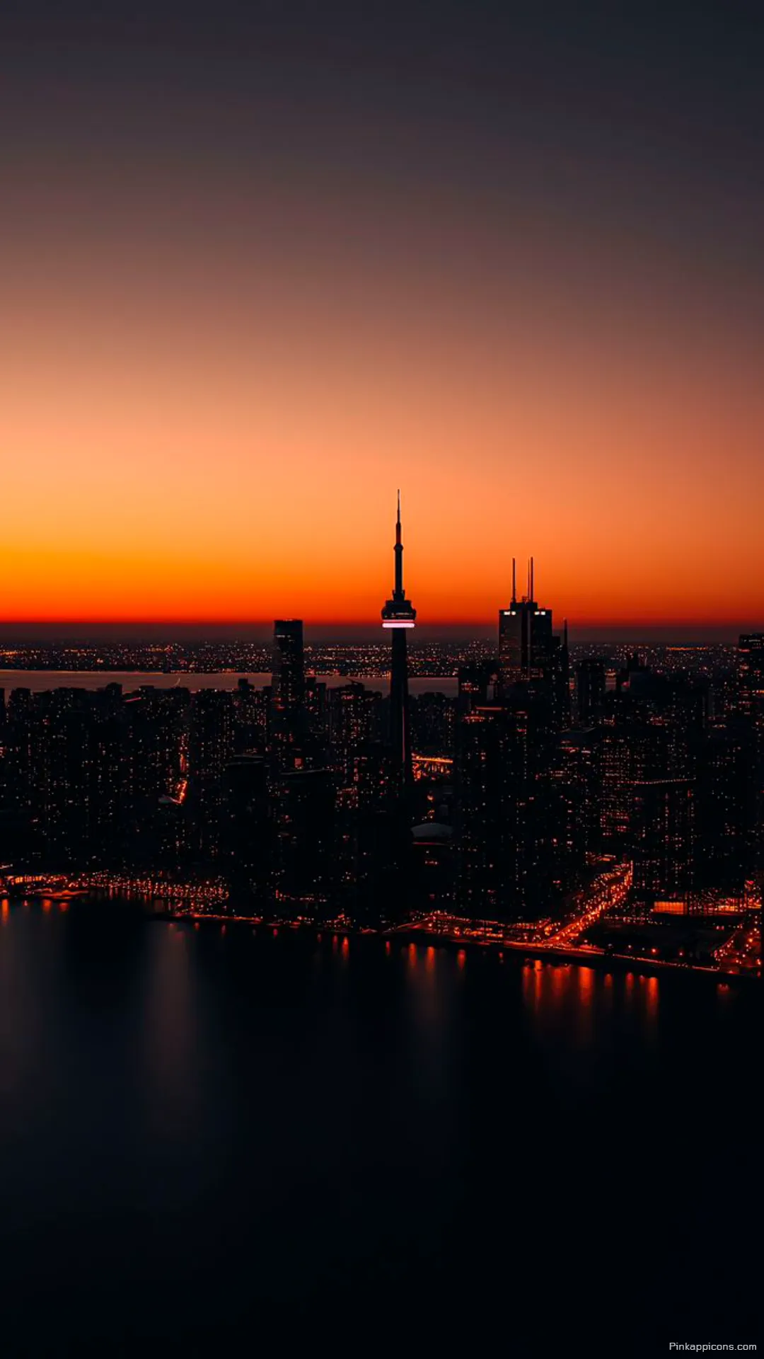 New York Wallpaper Majestic Toronto Skyline and CN Tower at Sunset New York Wallpaper Majestic Toronto Skyline and CN Tower at Sunset