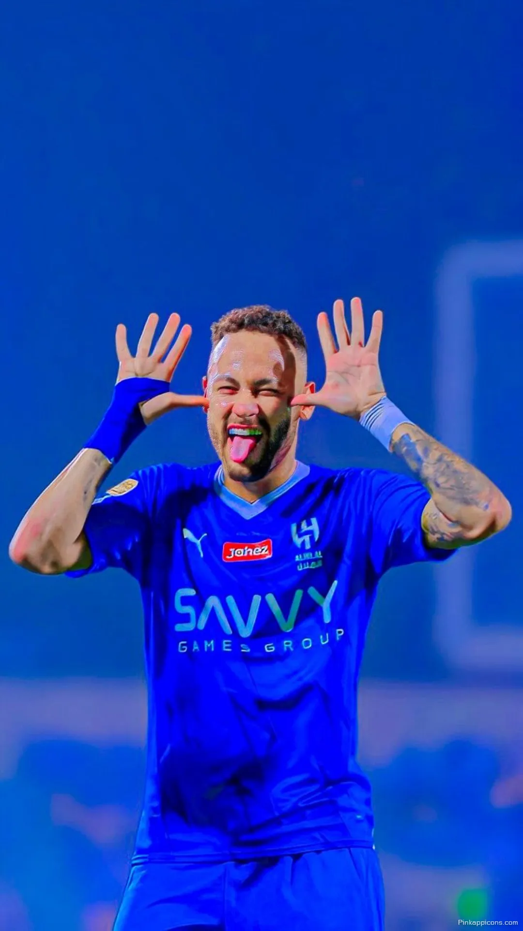 Neymar Jr. Funny Wallpaper An HD photo of Neymar making a playful face and sticking his tongue out perfect for your phone Neymar Jr. Funny Wallpaper An HD photo of Neymar making a playful face and sticking his tongue out, perfect for your phone.