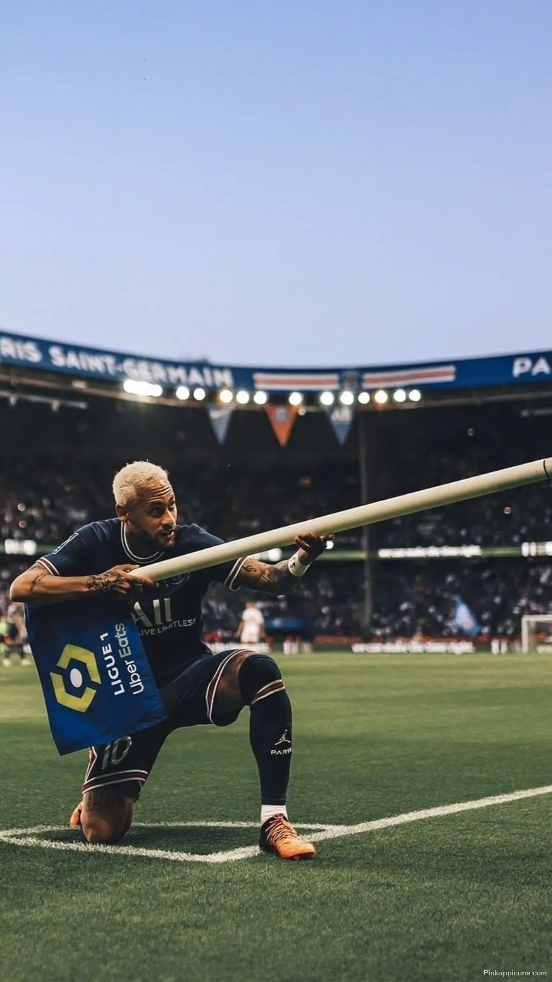 Neymar Jr. PSG Celebration Wallpaper An HD wallpaper capturing Neymars iconic goal celebration for your phone Neymar Jr. PSG Celebration Wallpaper An HD wallpaper capturing Neymar’s iconic goal celebration for your phone.