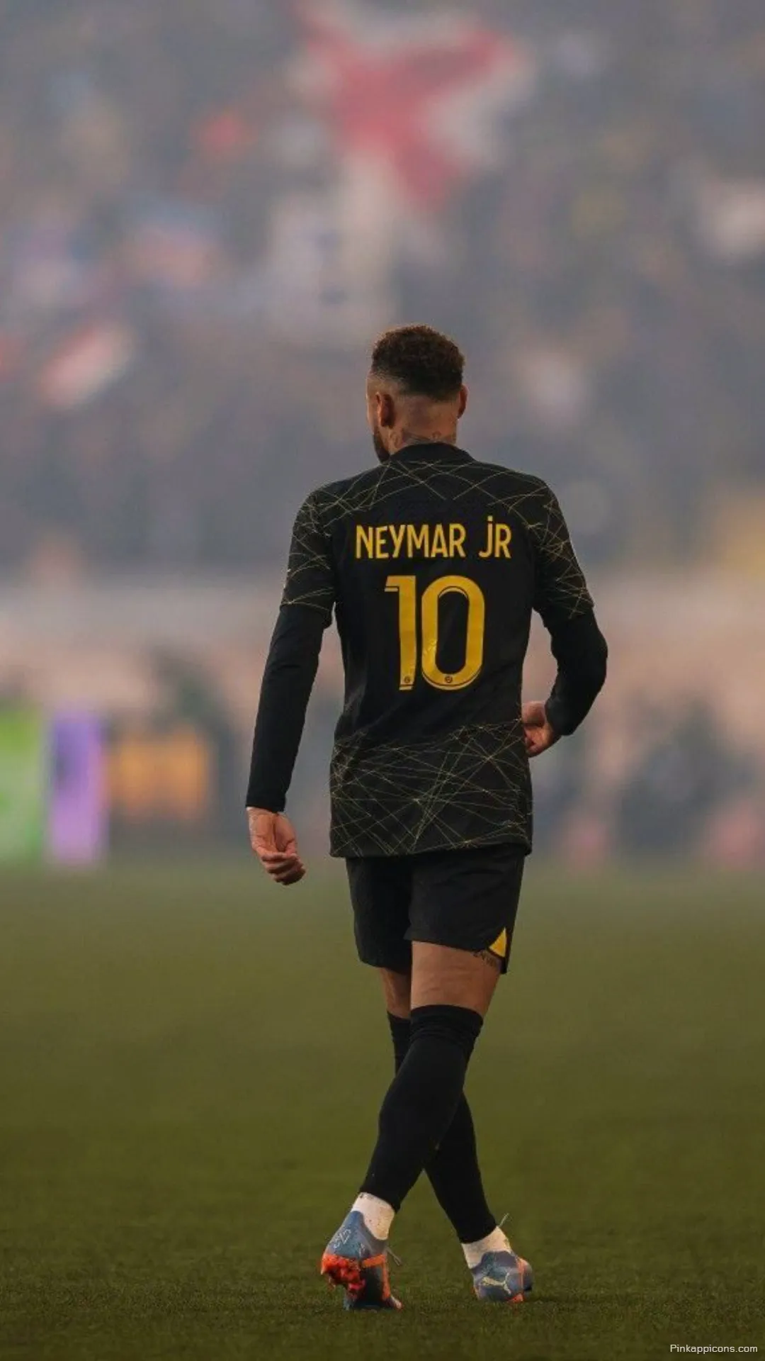 Neymar Wallpaper A classic shot of Neymar Jr. from behind in his number 10 jersey perfect for your phone wallpaper Neymar Wallpaper A classic shot of Neymar Jr. from behind in his number 10 jersey, perfect for your phone wallpaper