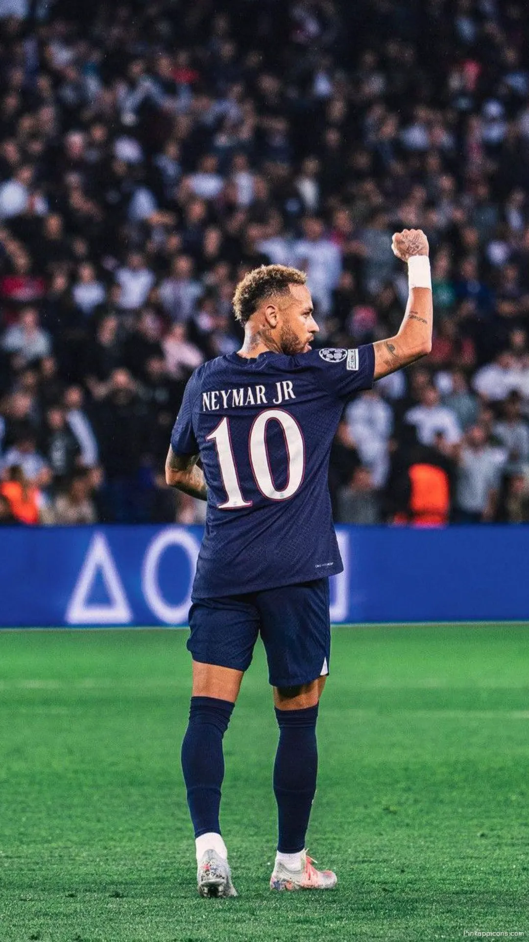 Neymar Wallpaper A high quality photo of Neymar Jr. celebrating a goal in his PSG kit perfect for your phone wallpaper Neymar Wallpaper A high-quality photo of Neymar Jr. celebrating a goal in his PSG kit, perfect for your phone wallpaper.