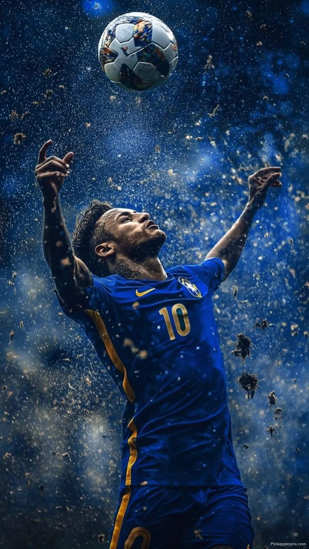 Neymar Wallpaper A powerful and artistic photo of Neymar Jr. in the rain perfect for your phone wallpaper Neymar Wallpaper A powerful and artistic photo of Neymar Jr. in the rain, perfect for your phone wallpaper.