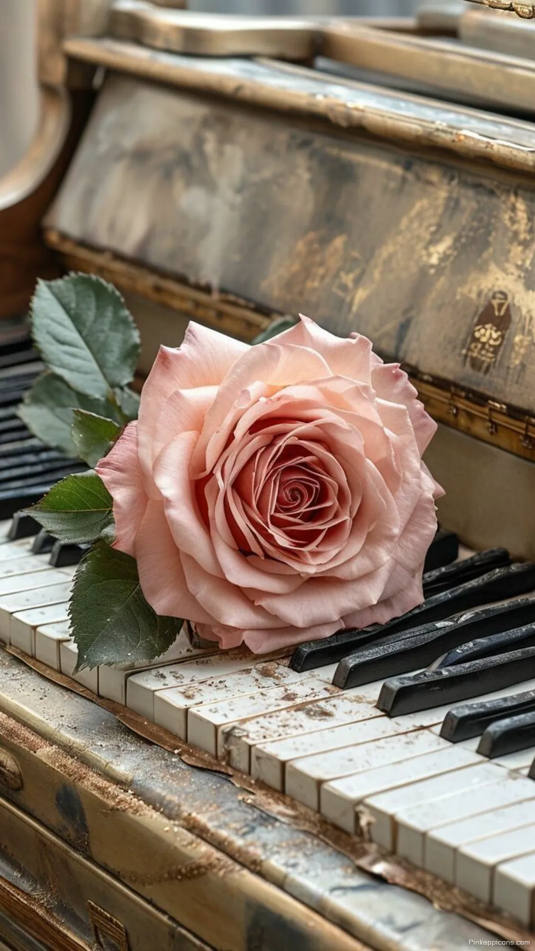 Nostalgic Rose Wallpaper with Old Weathered Piano Aesthetic Mobile Background Art Nostalgic Rose Wallpaper with Old Weathered Piano – Aesthetic Mobile Background Art