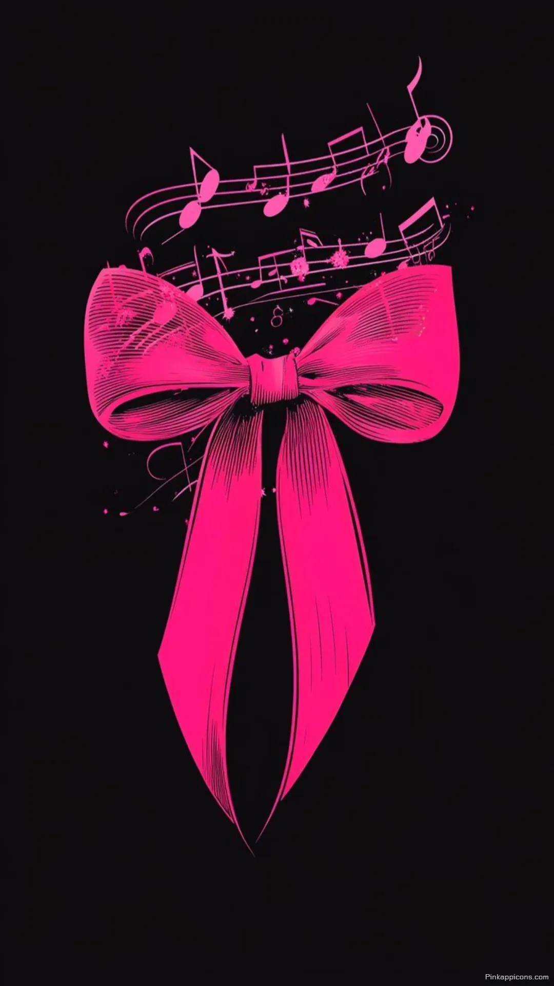 Pink Bow Music Notes Wallpaper Stylish Phone Background Pink Bow Music Notes Wallpaper Stylish Phone Background