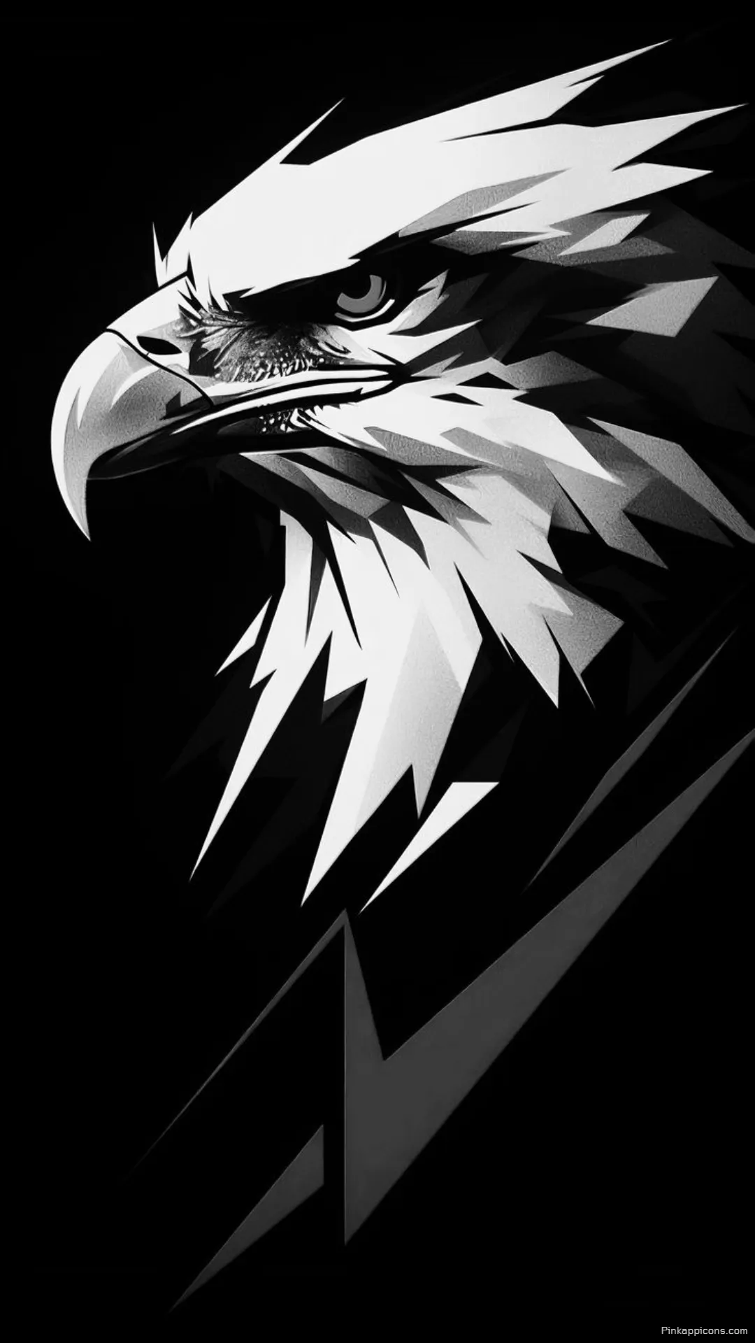 Powerful Black White Eagle Gaze Dark Aesthetic Wallpaper Fierce Bird Portrait for Mobile Powerful Black & White Eagle Gaze Dark Aesthetic Wallpaper Fierce Bird Portrait for Mobile.