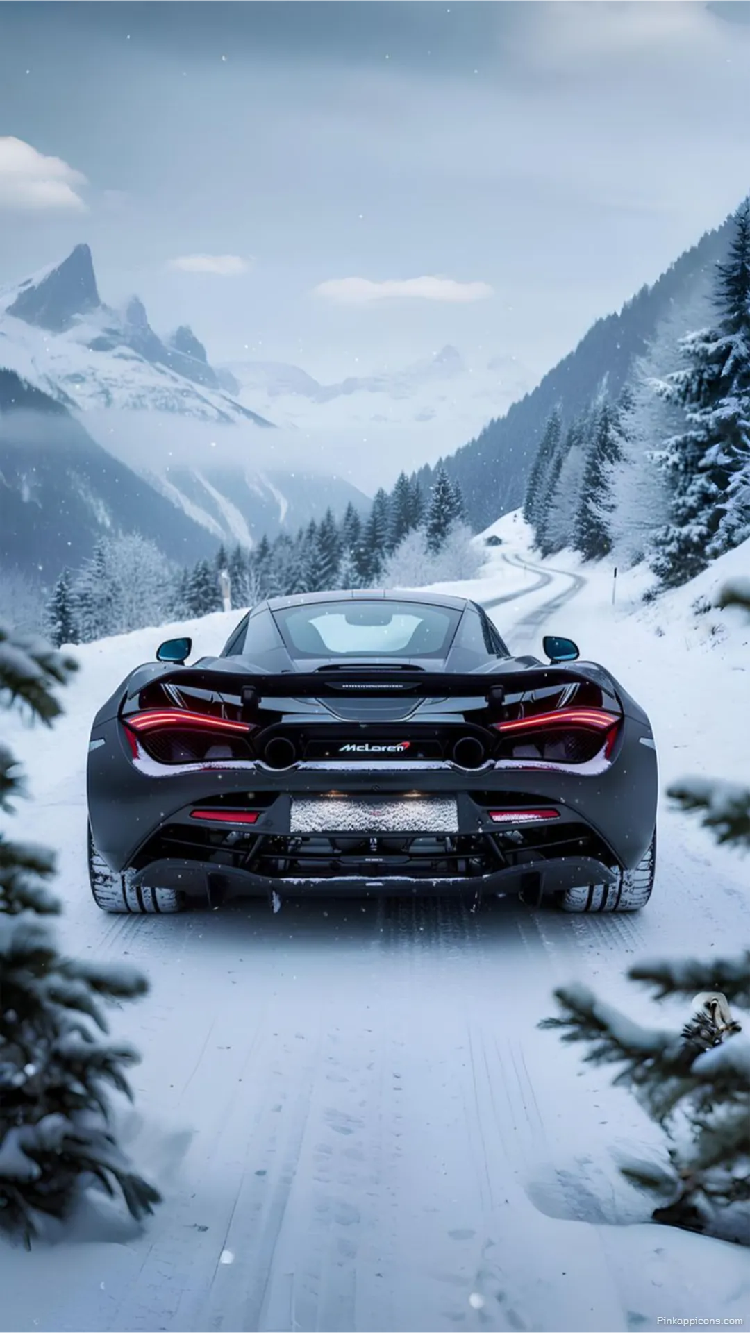 Powerful McLaren Supercar Wallpaper in a Breathtaking Alpine Snow Scene Dynamic Mobile Display Powerful McLaren Supercar Wallpaper in a Breathtaking Alpine Snow Scene – Dynamic Mobile Display