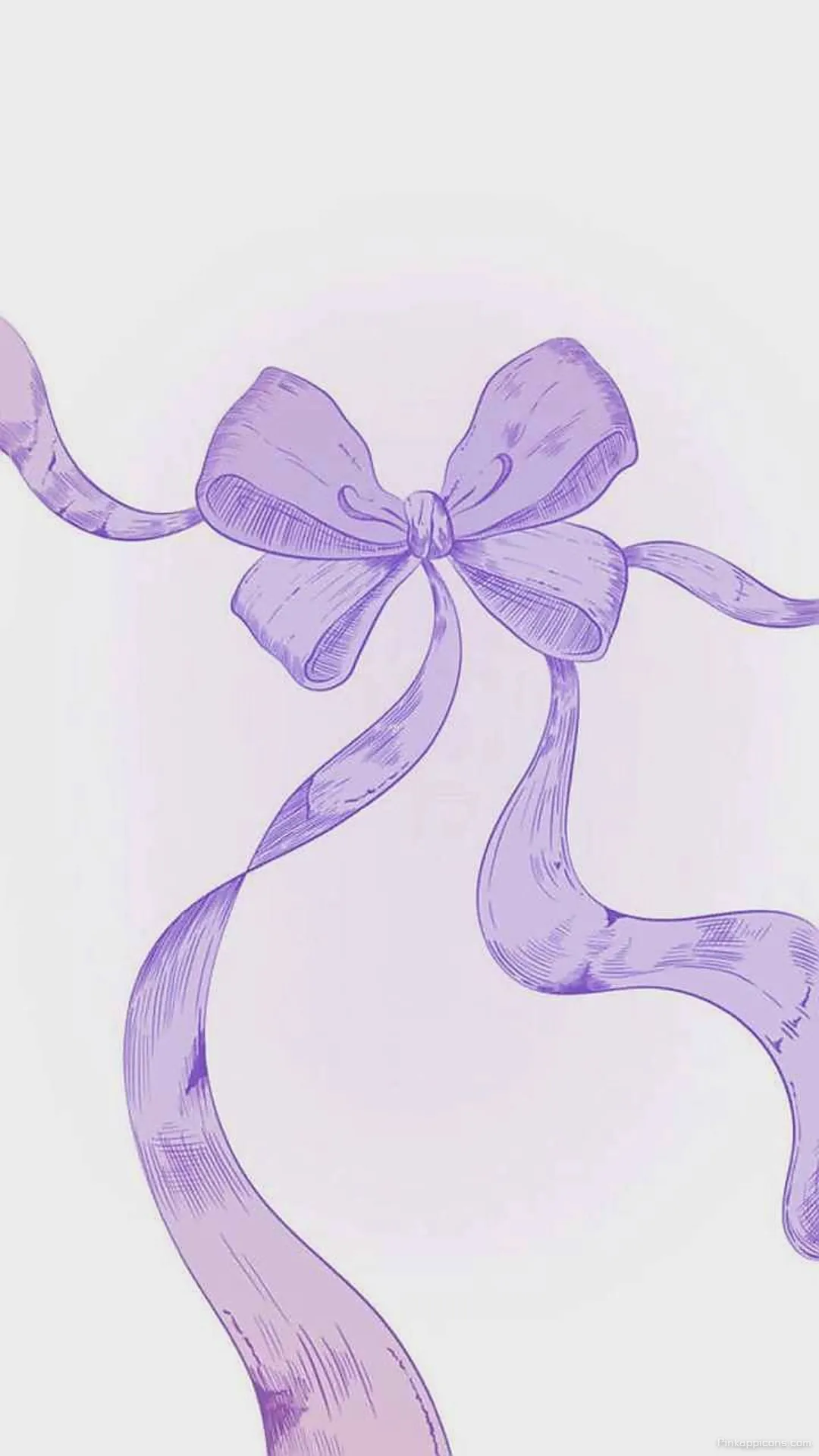 Purple Sketch Bow Wallpaper Elegant Hand Drawn Phone Background Purple Sketch Bow Wallpaper Elegant Hand-Drawn Phone Background