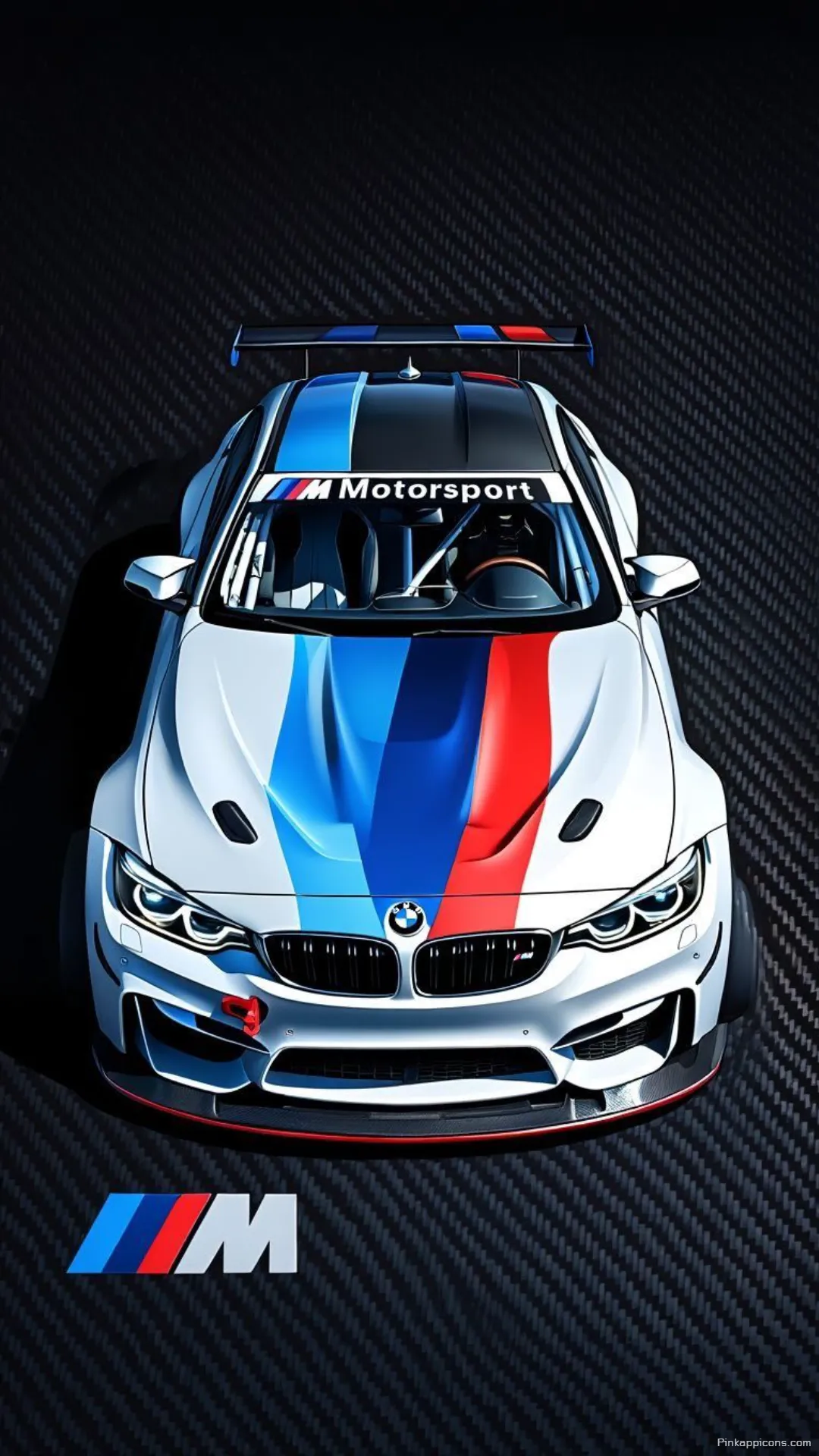 Race Ready BMW Wallpaper with Classic Red Blue and White Stripes Race-Ready BMW Wallpaper with Classic Red, Blue, and White Stripes