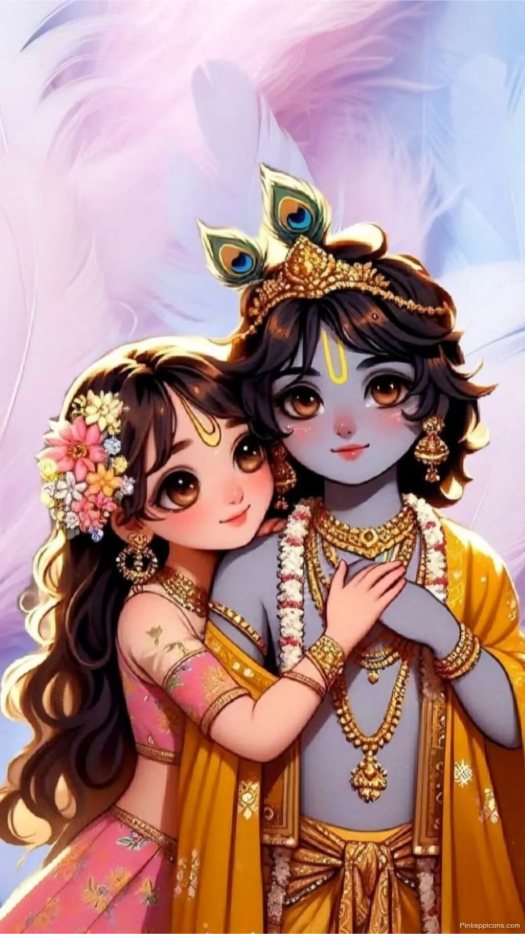 Radha Krishna HD Wallpapers Cute Anime style Divine Couple Phone Wallpaper Radha Krishna HD Wallpapers Cute Anime-style Divine Couple Phone Wallpaper.