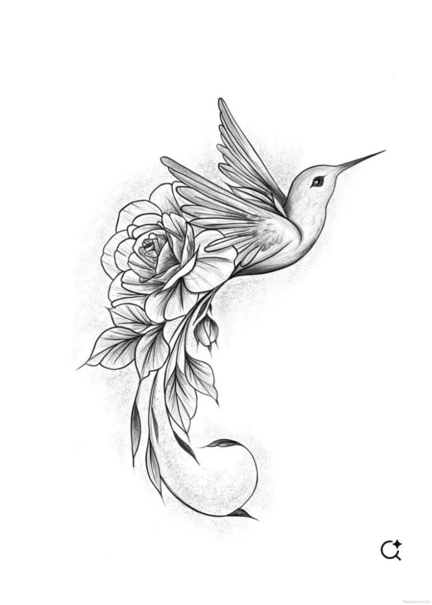 Realistic Hummingbird and Flowers Drawing Ideas scaled Realistic Hummingbird and Flowers Drawing Ideas