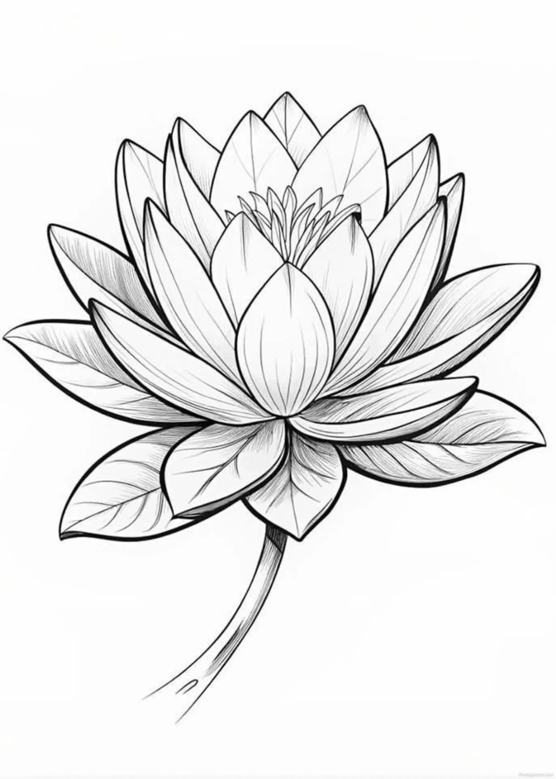 Realistic Lotus Flowers Drawing Ideas with Layers scaled Realistic Lotus Flowers Drawing Ideas with Layers