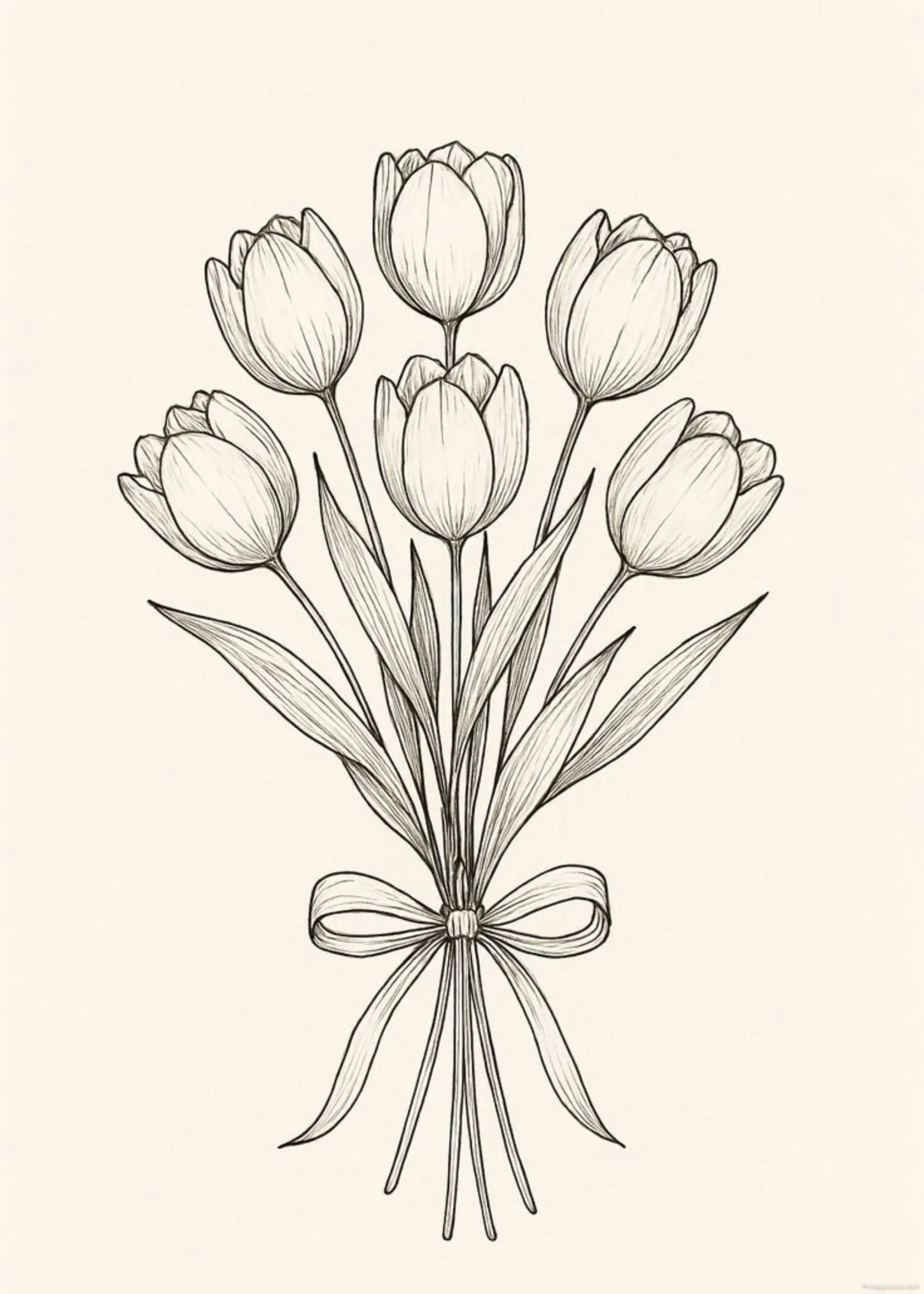 Realistic Tulip Flowers Drawing for Beginners scaled Realistic Tulip Flowers Drawing for Beginners