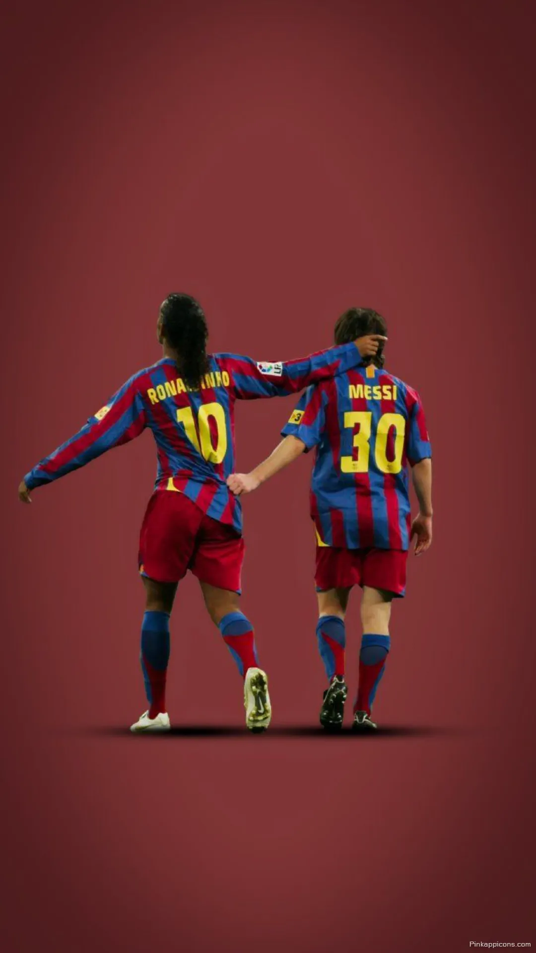 Retro Football Wallpaper for Phone Ronaldinho and Messi Together Retro Football Wallpaper for Phone Ronaldinho and Messi Together