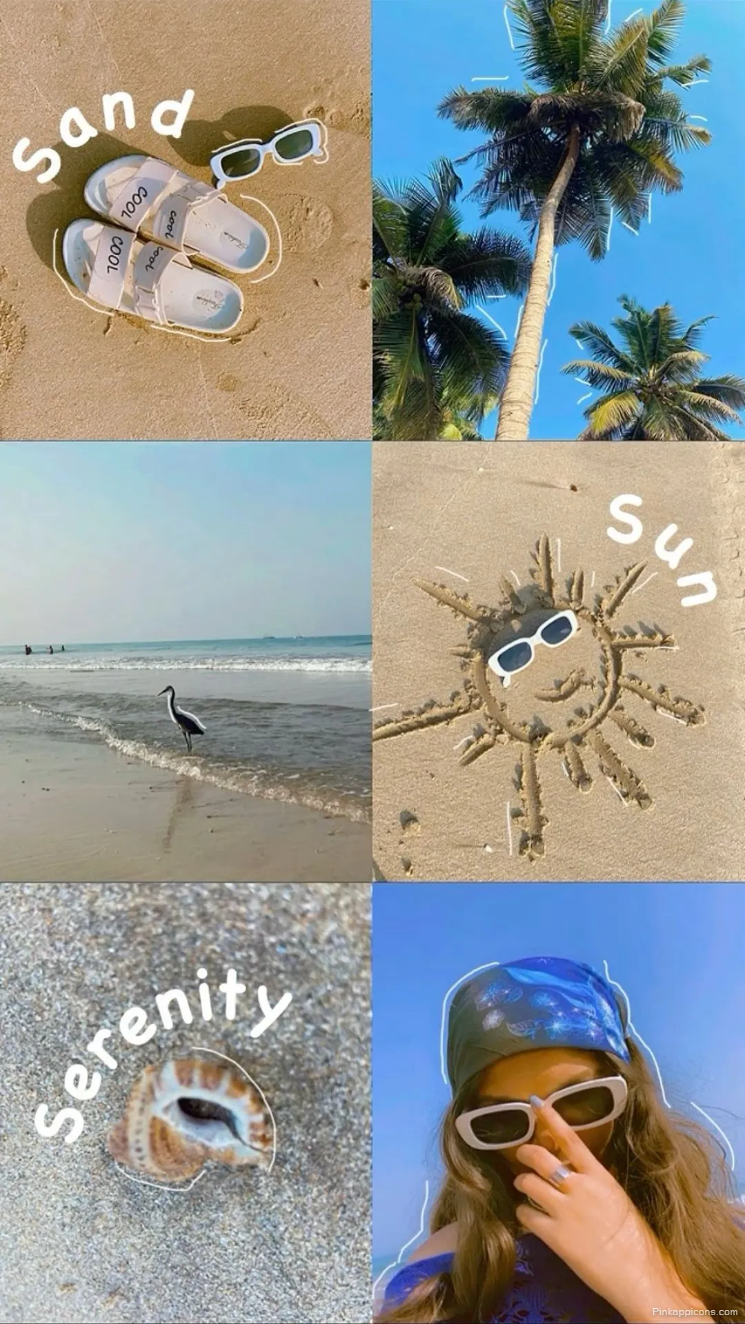 Sand Sun Serenity Collage Aesthetic Beach Story Ideas for Instagram Sand, Sun, Serenity Collage Aesthetic Beach Story Ideas for Instagram.