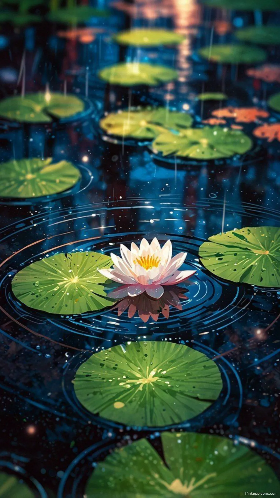 Serene Water Lily Nature Wallpaper for Phone A Peaceful Pond Scene Serene Water Lily Nature Wallpaper for Phone A Peaceful Pond Scene