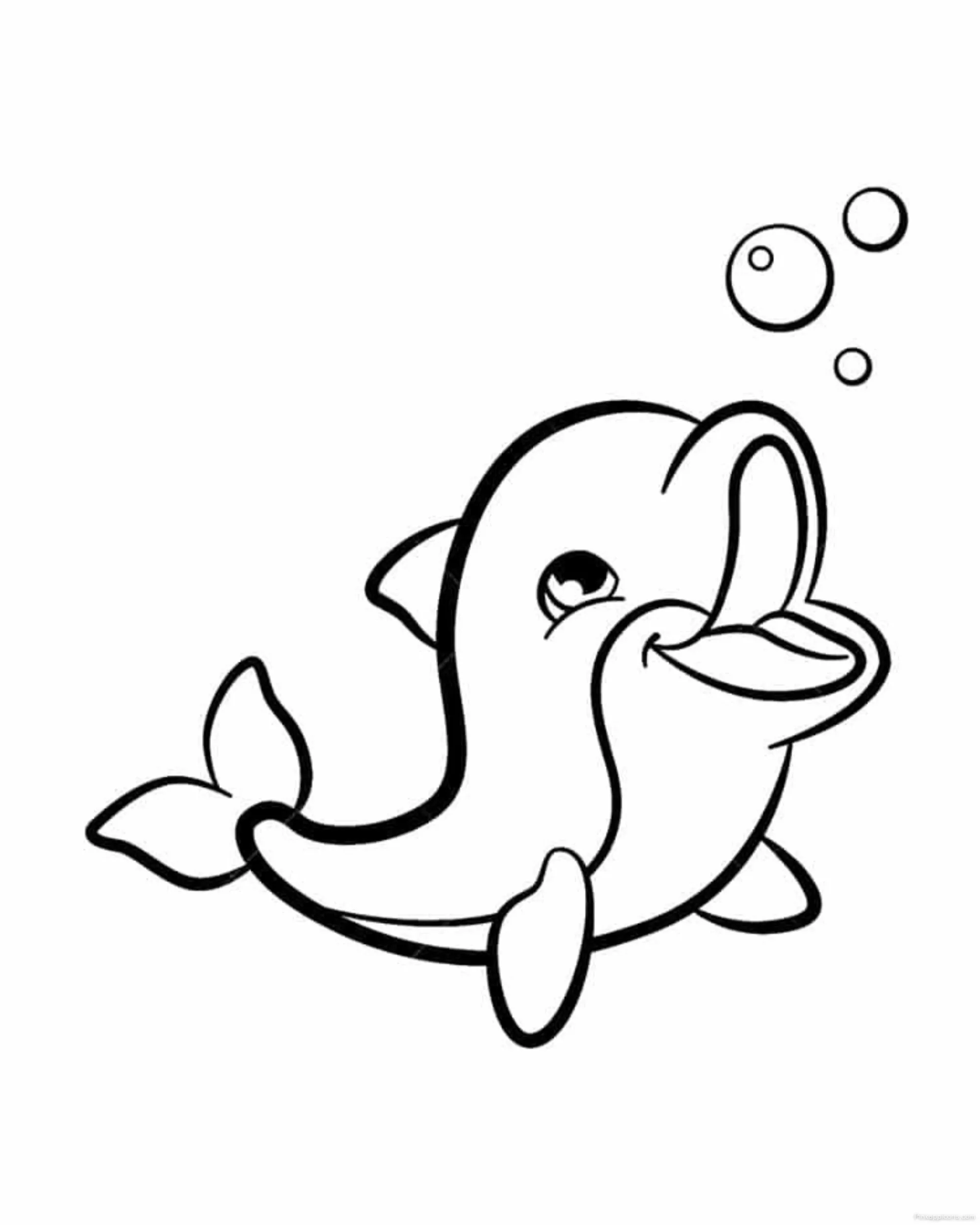 Simple Dolphin Drawing Ideas with Bubbles Simple Dolphin Drawing Ideas with Bubbles
