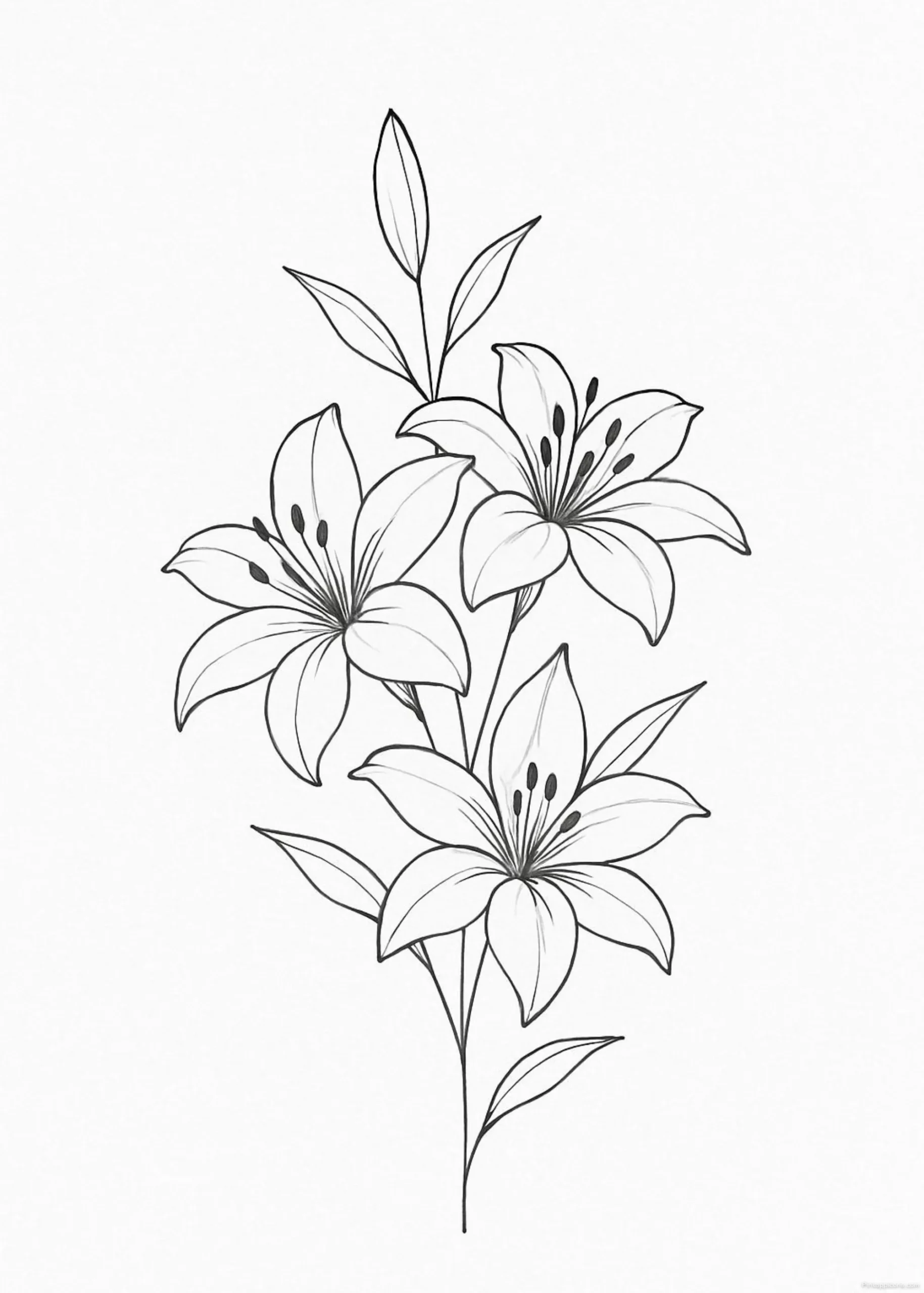 Simple Lily Flowers Drawing Ideas for Beginners scaled Simple Lily Flowers Drawing Ideas for Beginners