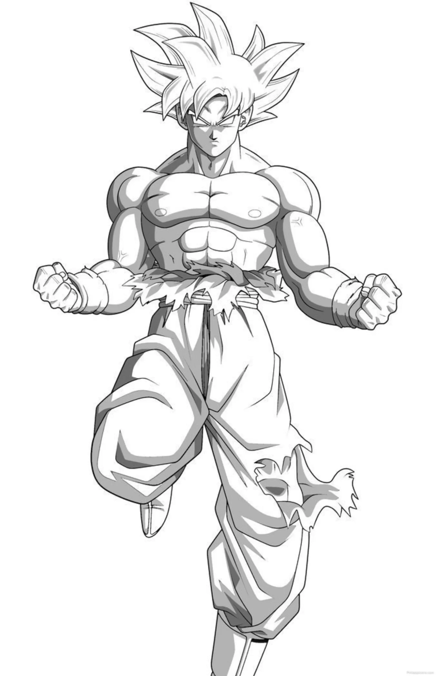 Simple Muscular Goku Drawing for Beginners scaled Simple Muscular Goku Drawing for Beginners