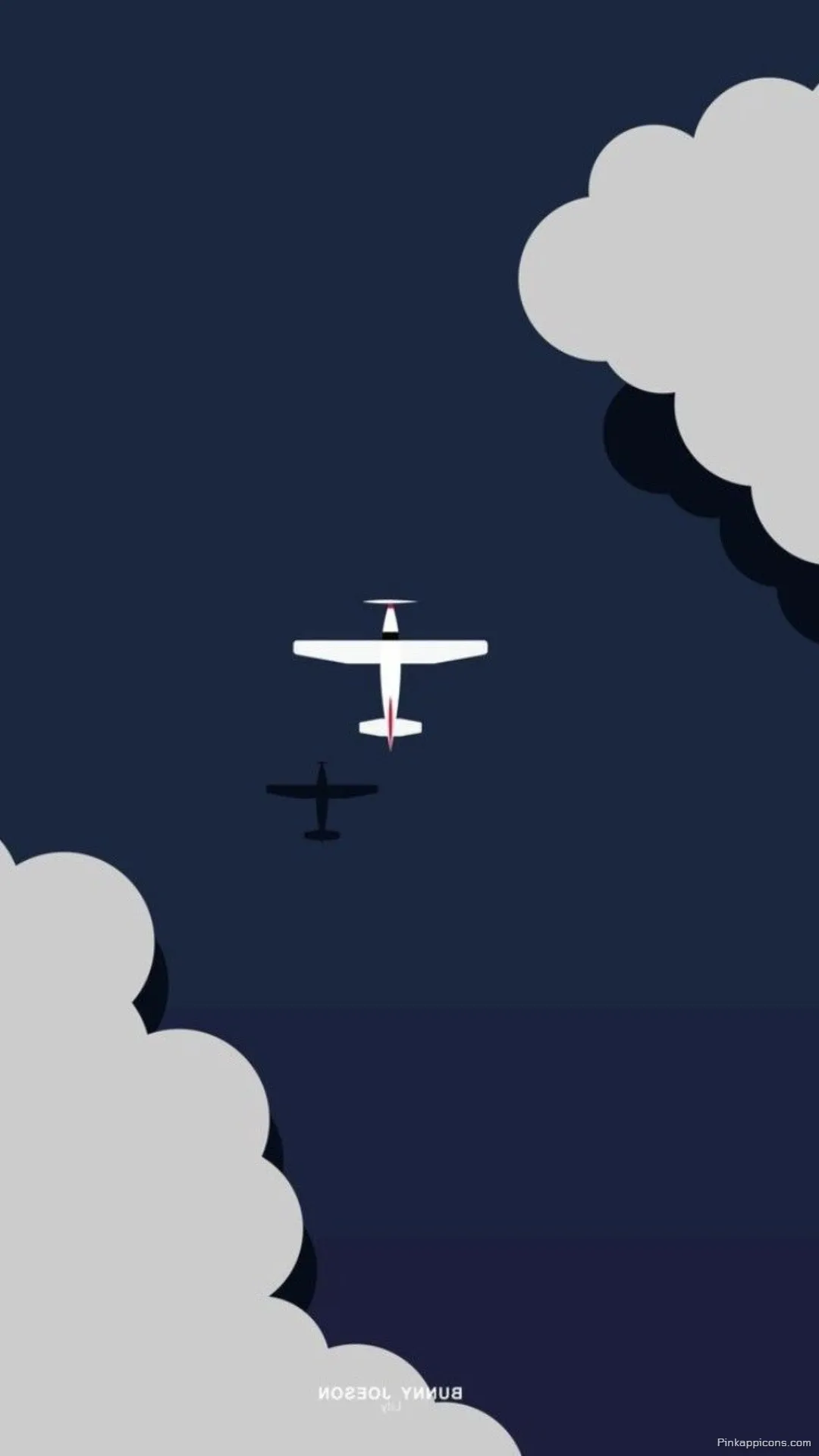 Simple Wallpaper HD Abstract Airplane and Clouds on a Dark Blue Sky Simple Wallpaper HD Abstract Airplane and Clouds on a Dark Blue Sky