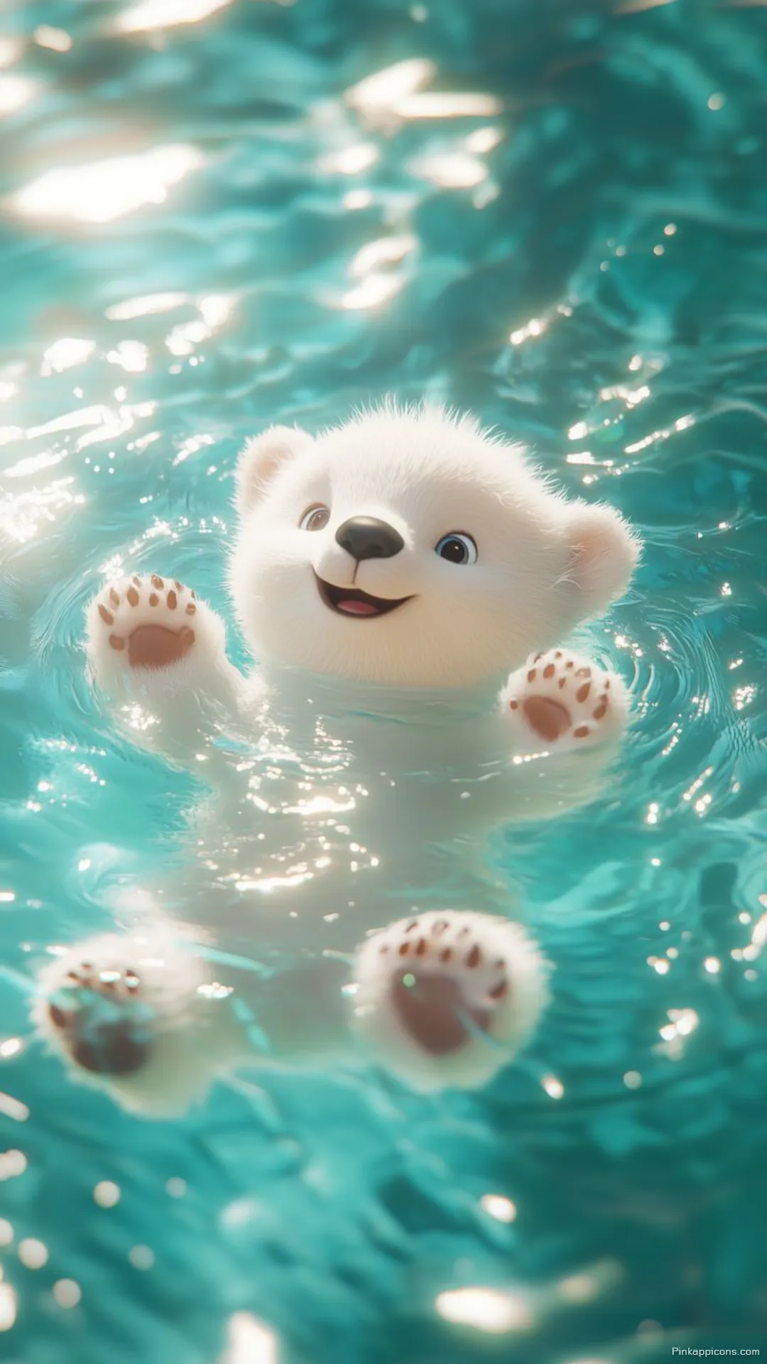 Simple Wallpaper HD Adorable Animated Bear Cub Swimming in a Pool Simple Wallpaper HD Adorable Animated Bear Cub Swimming in a Pool