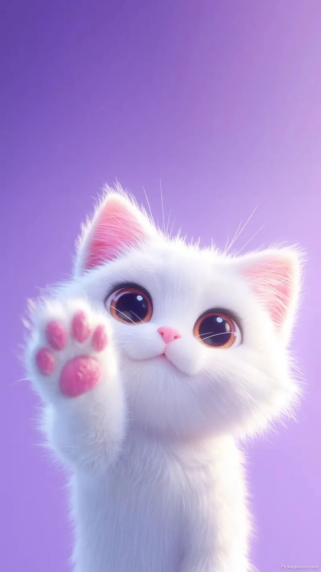Simple Wallpaper HD Adorable Animated Cat Waving for Your Phone Screen Simple Wallpaper HD Adorable Animated Cat Waving for Your Phone Screen