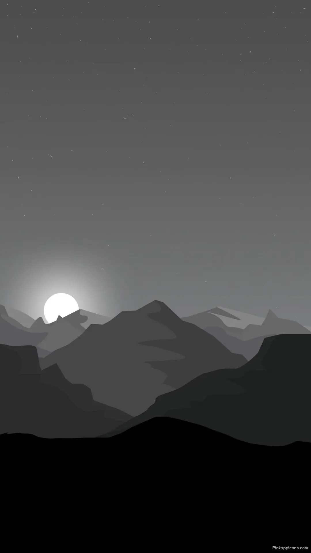 Simple Wallpaper HD Minimalist Grey Mountain Range and Moon Mobile Wallpaper Simple Wallpaper HD Minimalist Grey Mountain Range and Moon Mobile Wallpaper