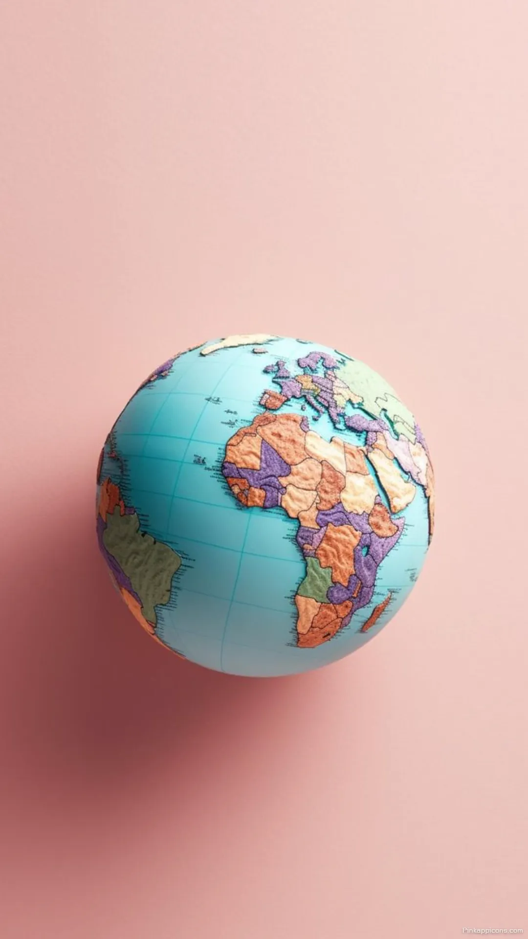 Simple Wallpaper HD Minimalist and Artistic World Globe on a Pink Background Simple Wallpaper HD Minimalist and Artistic World Globe on a Pink Background