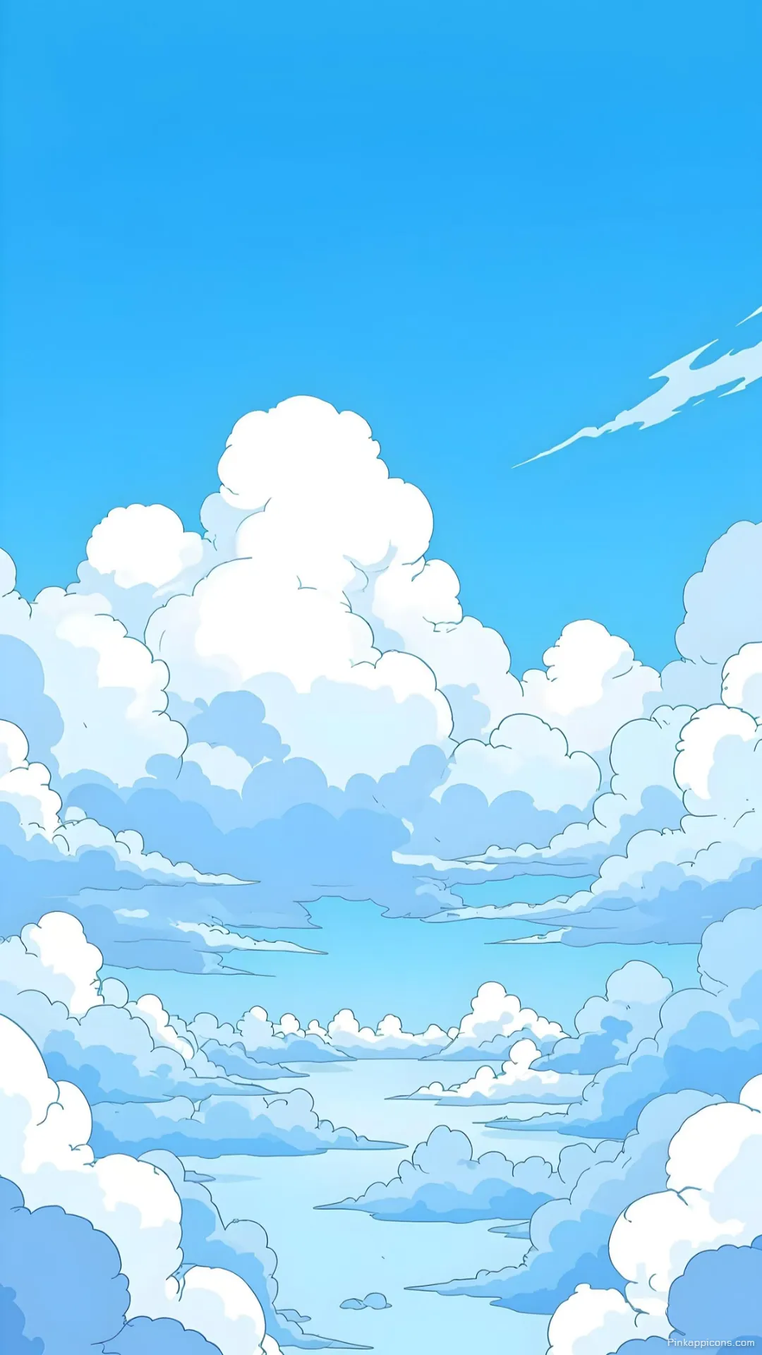 Simple Wallpaper HD Peaceful Cartoon Sky with Clouds Perfect for a Phone Background Simple Wallpaper HD Peaceful Cartoon Sky with Clouds, Perfect for a Phone Background