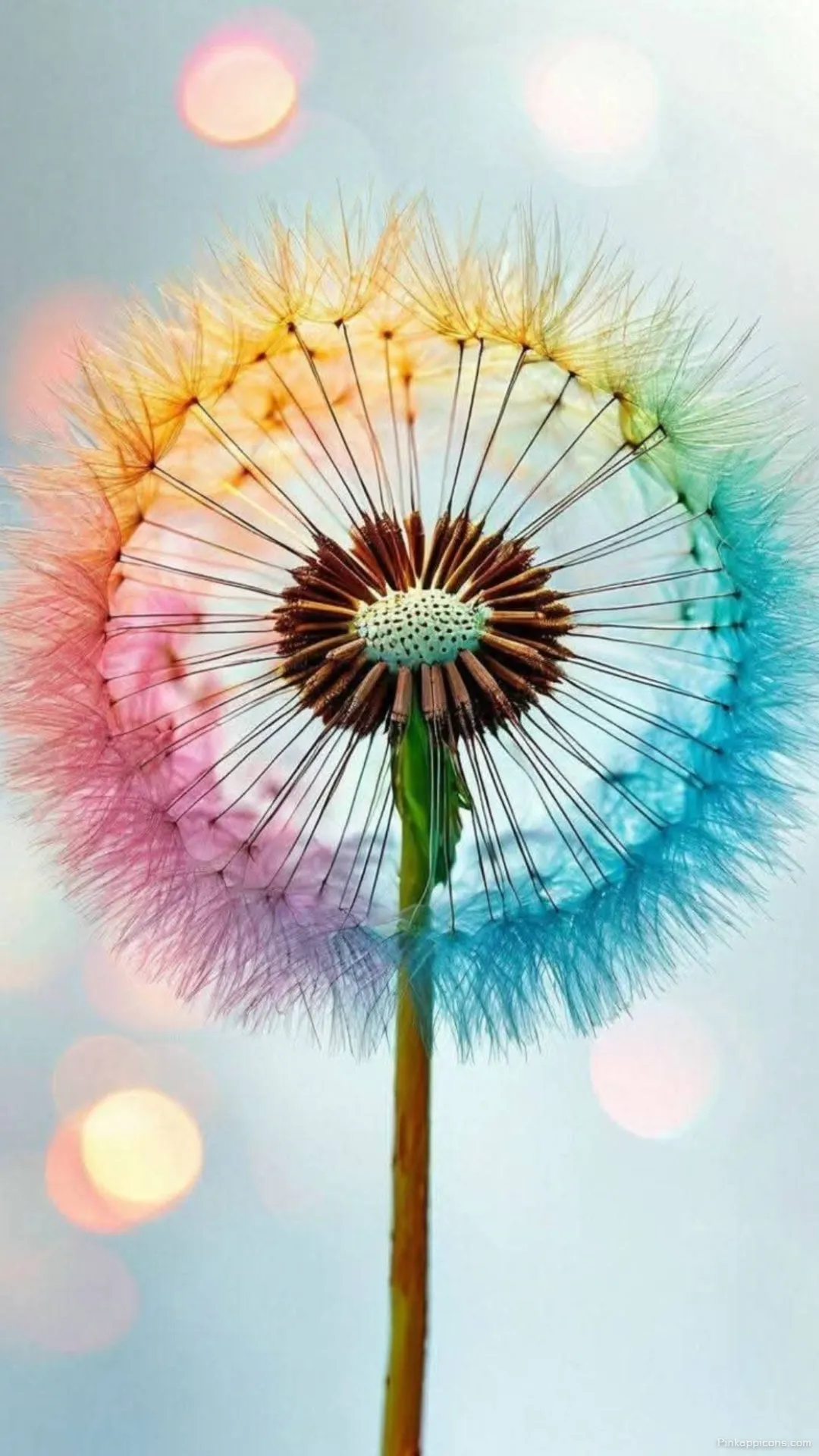 Simple Wallpaper HD Stunning Dandelion with Pink and Blue Petals Mobile Wallpaper Simple Wallpaper HD Stunning Dandelion with Pink and Blue Petals Mobile Wallpaper