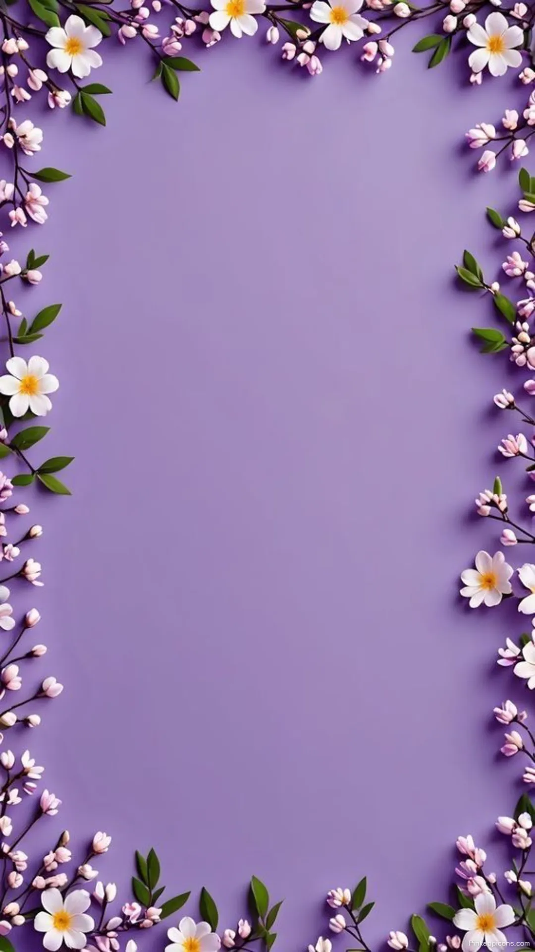 Simple Wallpaper HD Stunning Floral Border on a Purple Surface Mobile Wallpaper Simple Wallpaper HD Stunning Floral Border on a Purple Surface Mobile Wallpaper