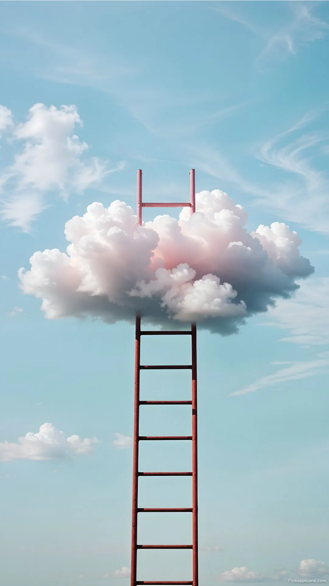 Simple Wallpaper HD Stunning Ladder Going Up to a Cloud in the Sky Simple Wallpaper HD Stunning Ladder Going Up to a Cloud in the Sky