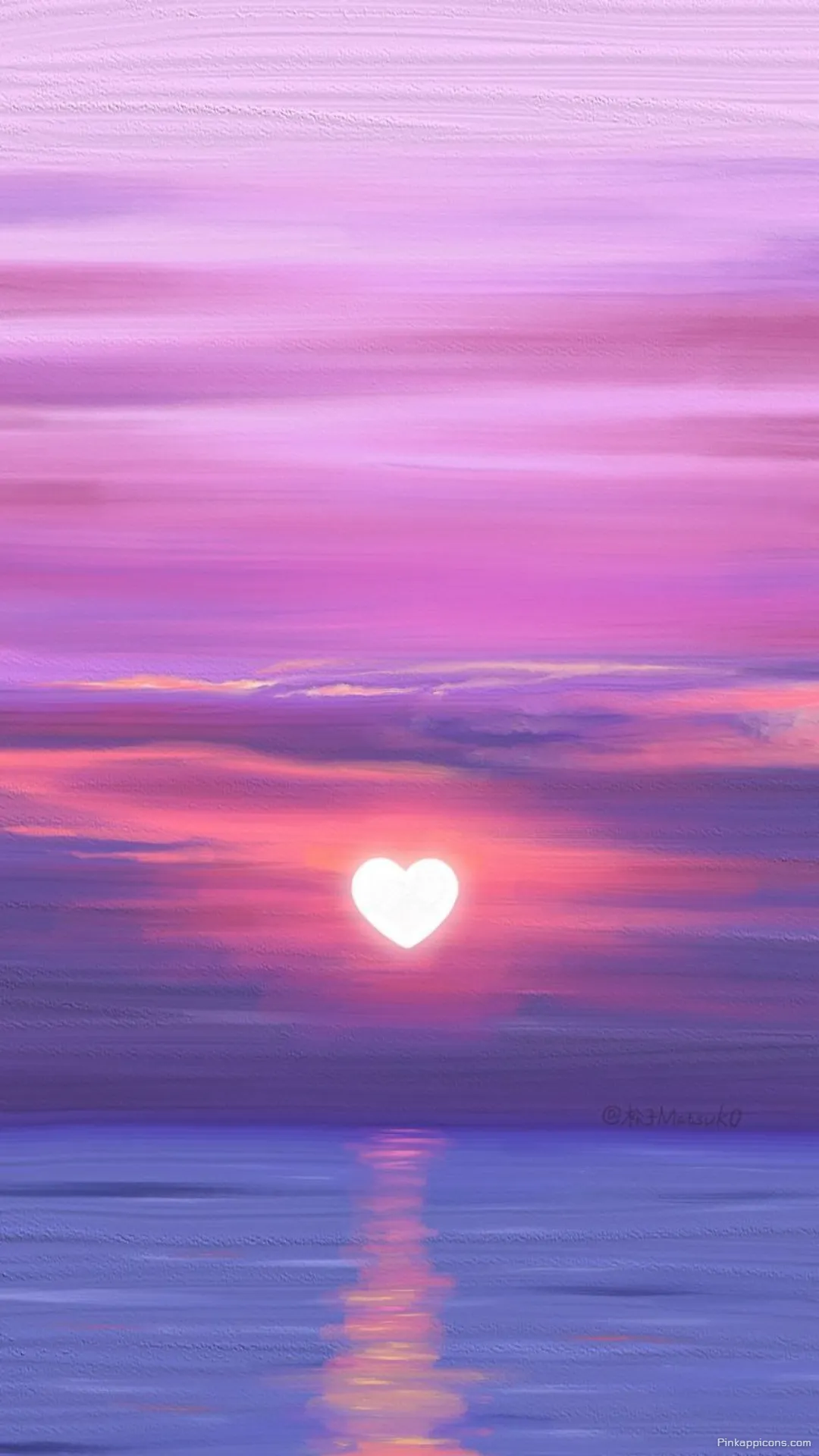 Simple Wallpaper HD Stunning Pink and Purple Sky with a Heart Sunset Mobile Wallpaper Simple Wallpaper HD Stunning Pink and Purple Sky with a Heart Sunset Mobile Wallpaper